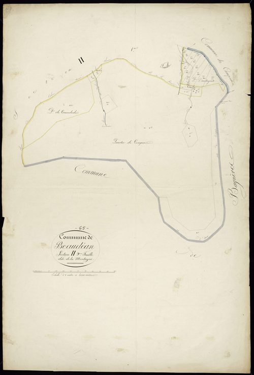 Beaudéan - Beaudéan.- Section H, 2e feuille