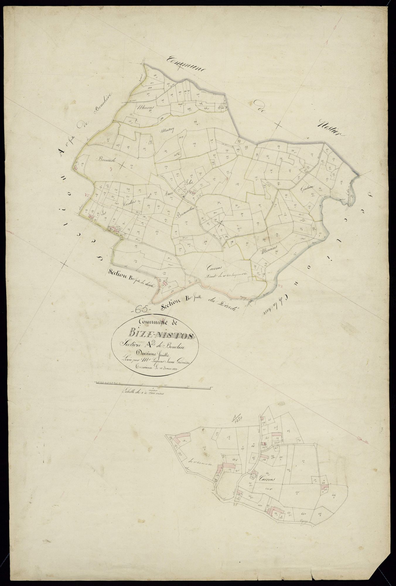 Bize - Bize.- Section A, 2e feuille