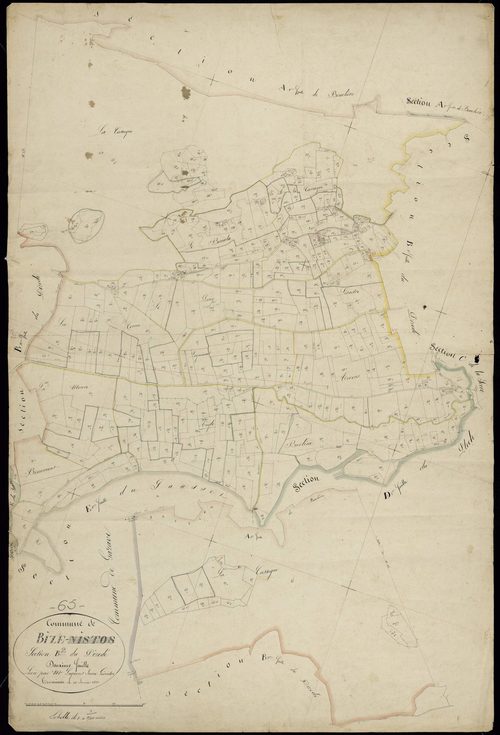 Bize - Bize.- Section B, 2e feuille