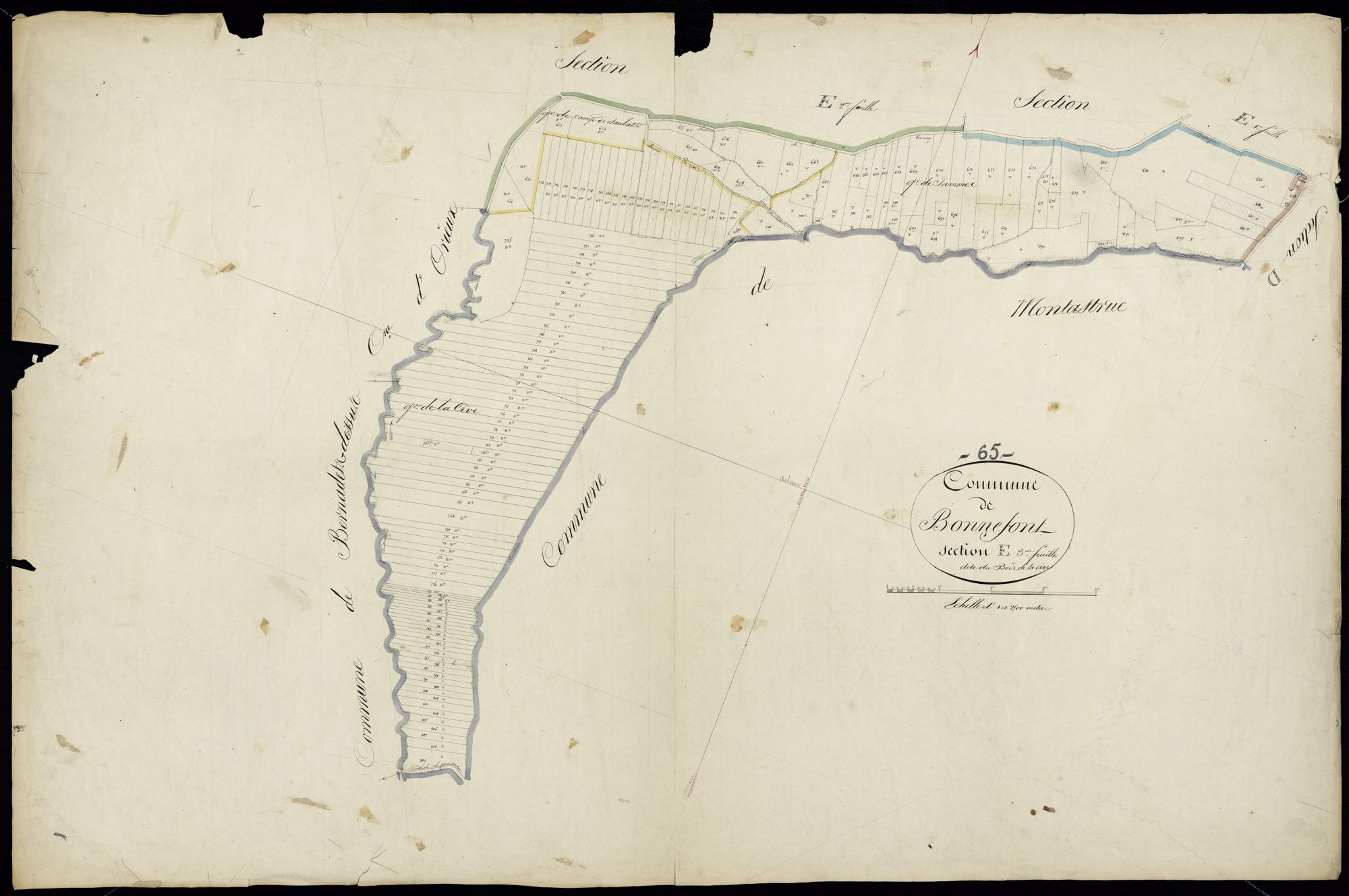 Bonnefont - Bonnefont.- Section E, 3e feuille