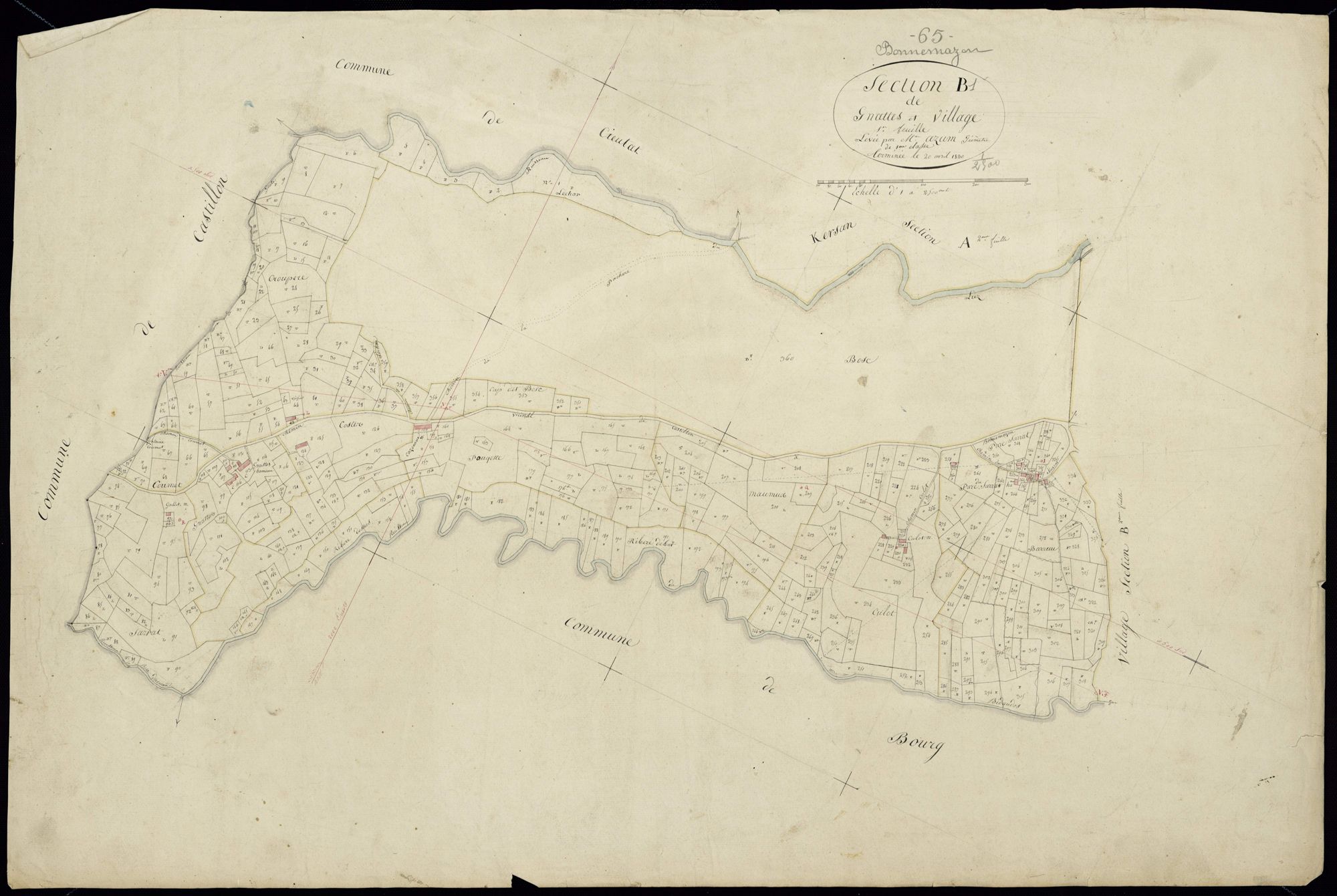 Bonnemazon - Bonnemazon.- Section B, 1re feuille