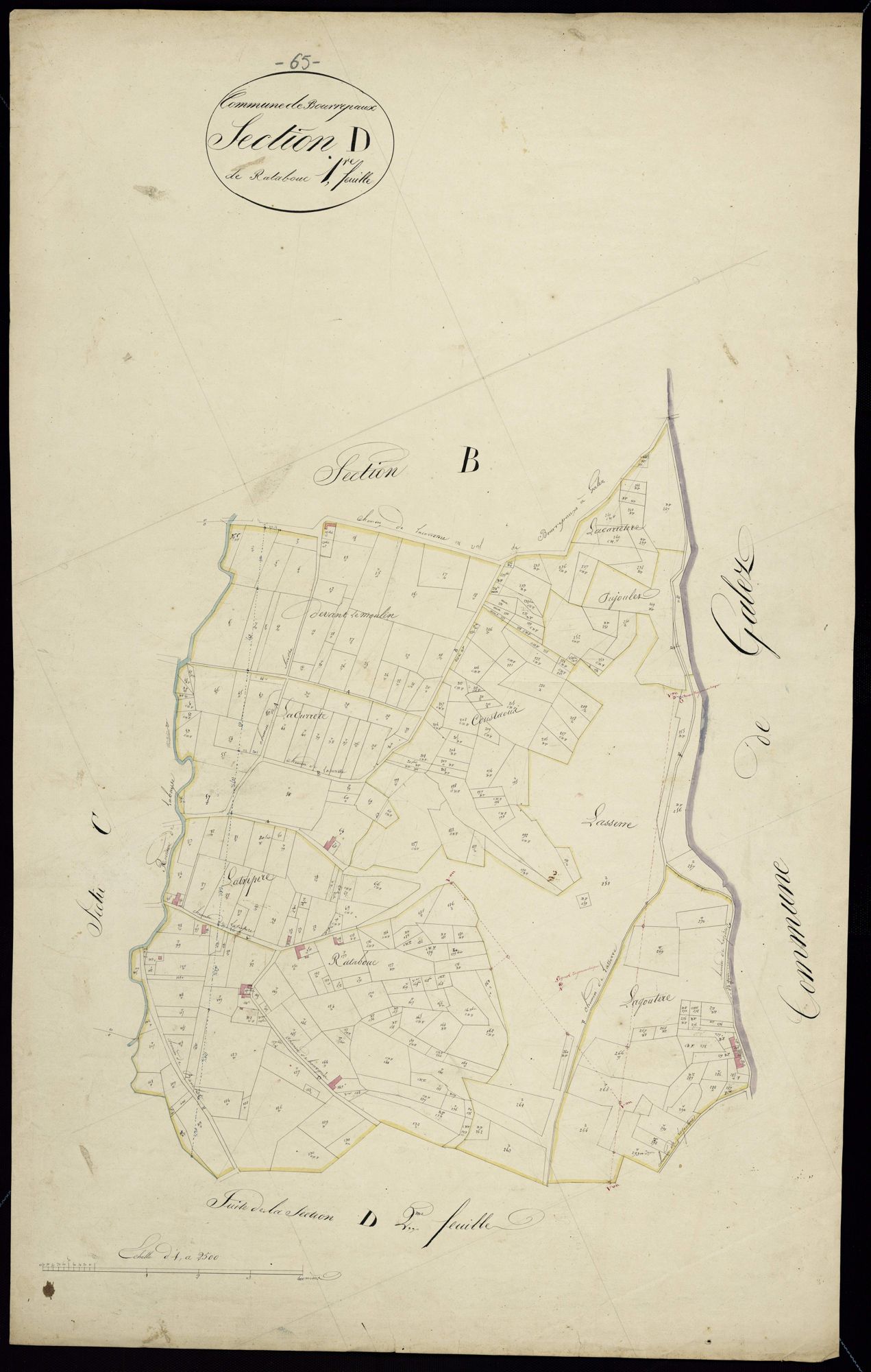 Bonrepos - Bonrepos.- Section D, 1re feuille