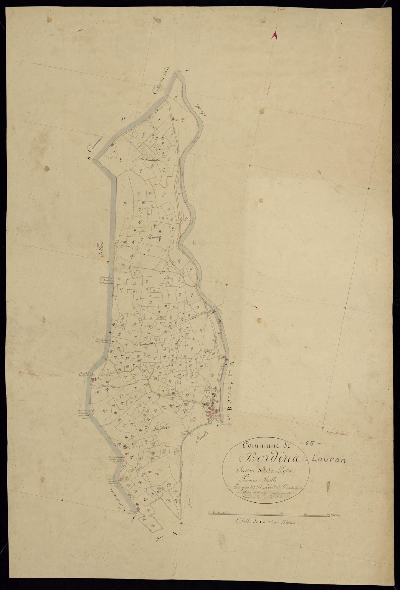 Bordères-Louron - Bordères-Louron.- Section A, 1re feuille