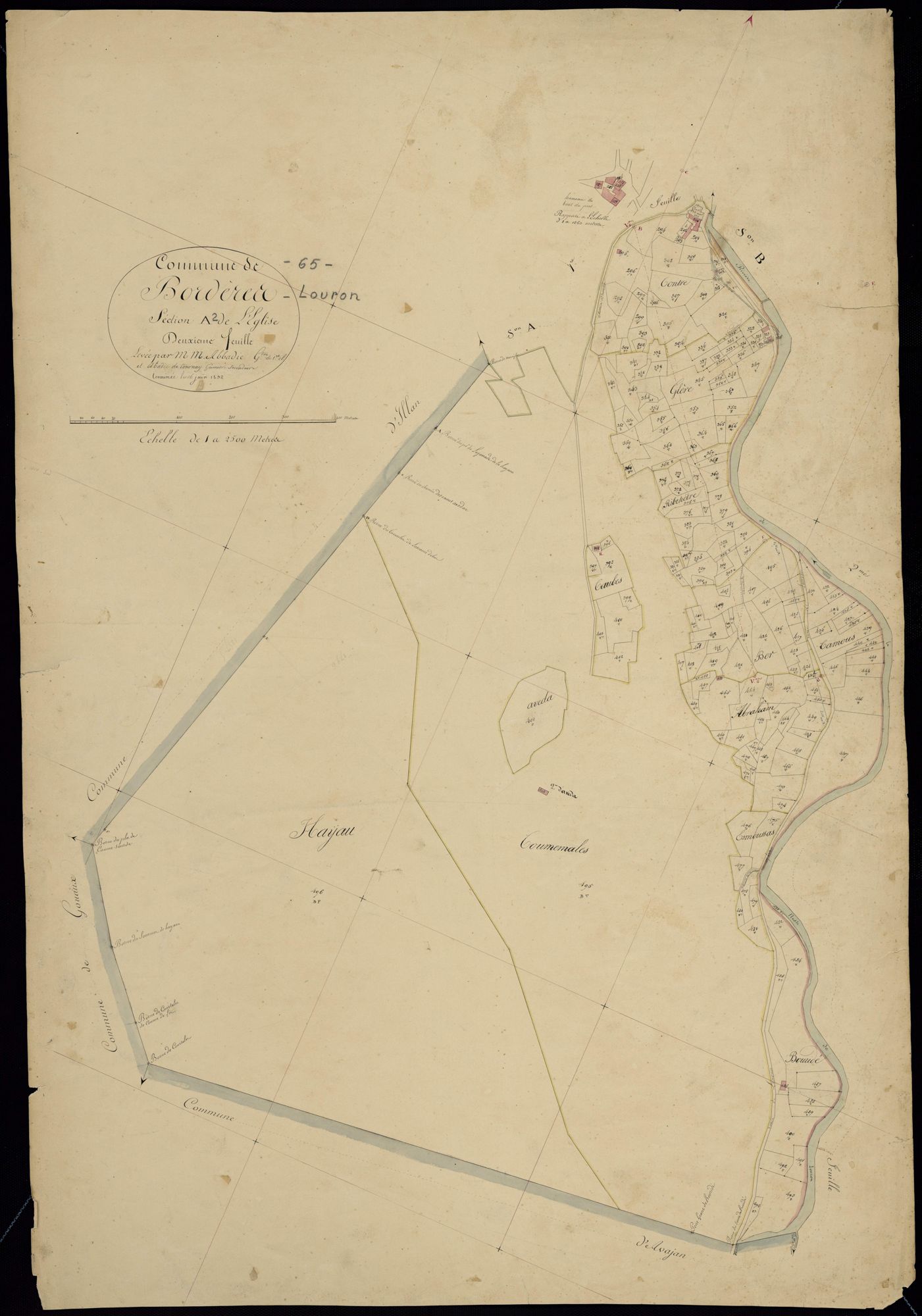 Bordères-Louron - Bordères-Louron.- Section A, 2e feuille