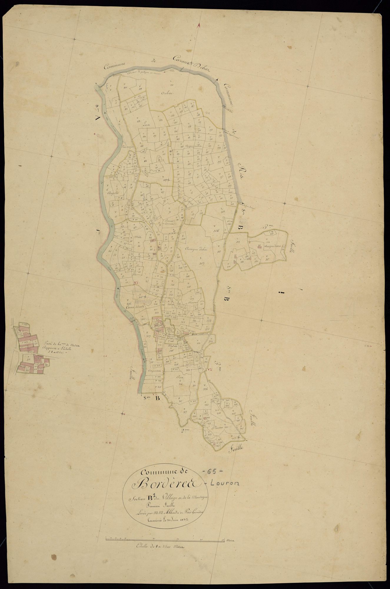 Bordères-Louron - Bordères-Louron.- Section B, 1re feuille