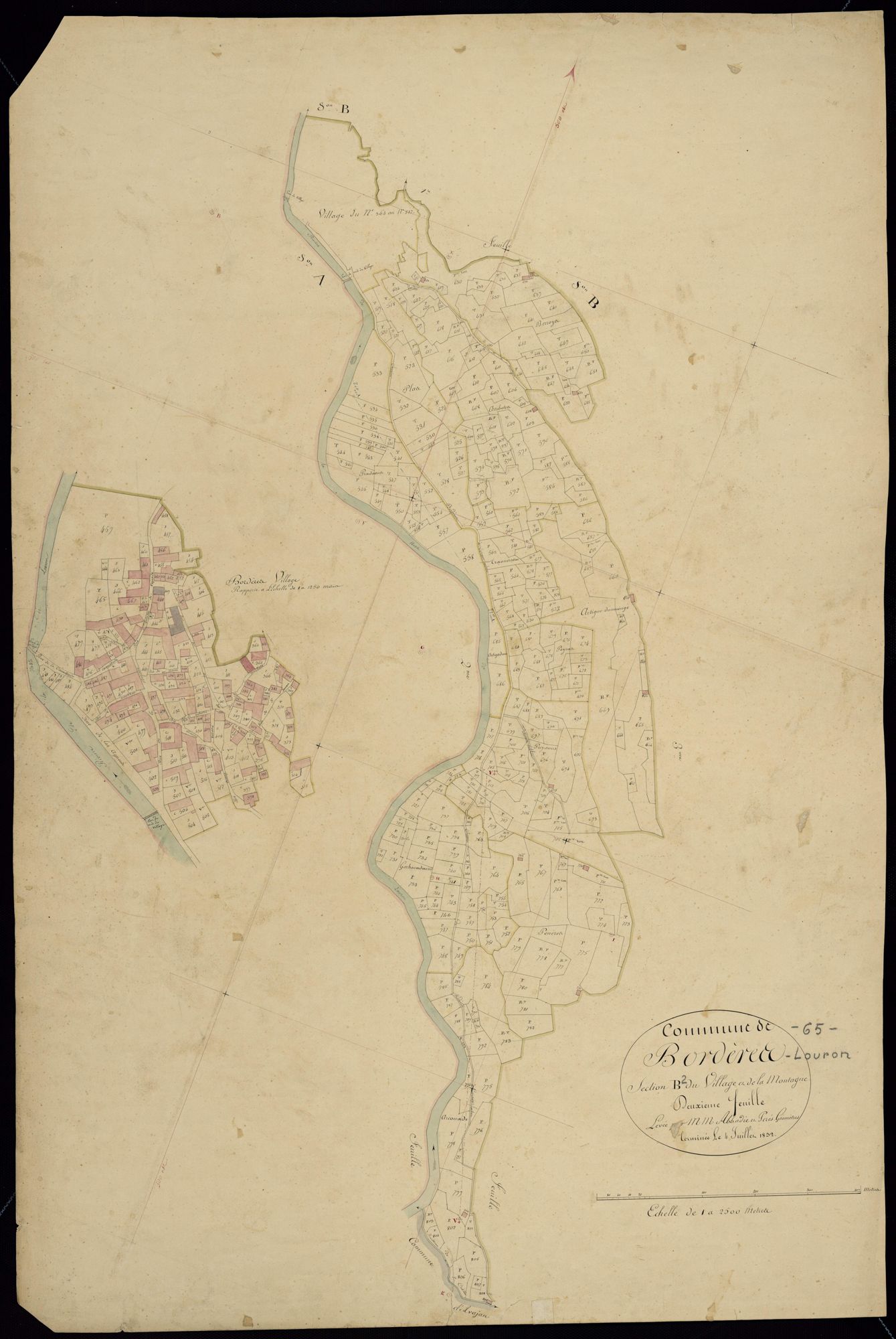 Bordères-Louron - Bordères-Louron.- Section B, 2e feuille