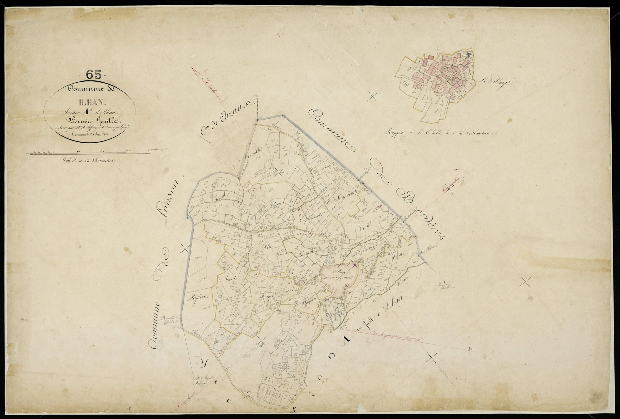 Bordères-Louron - Ilhan.- Section A, 1re feuille