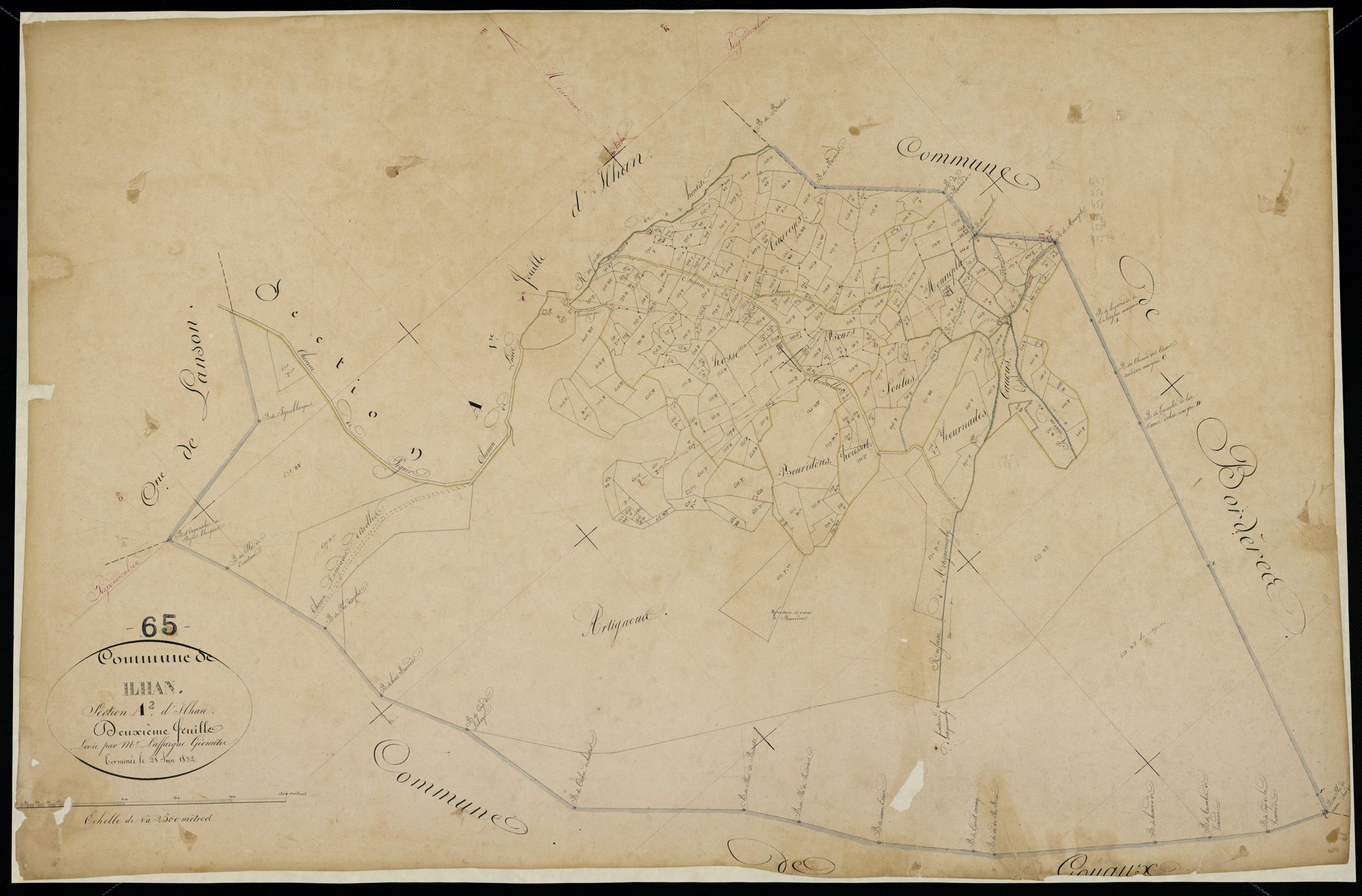 Bordères-Louron - Ilhan.- Section A, 2e feuille