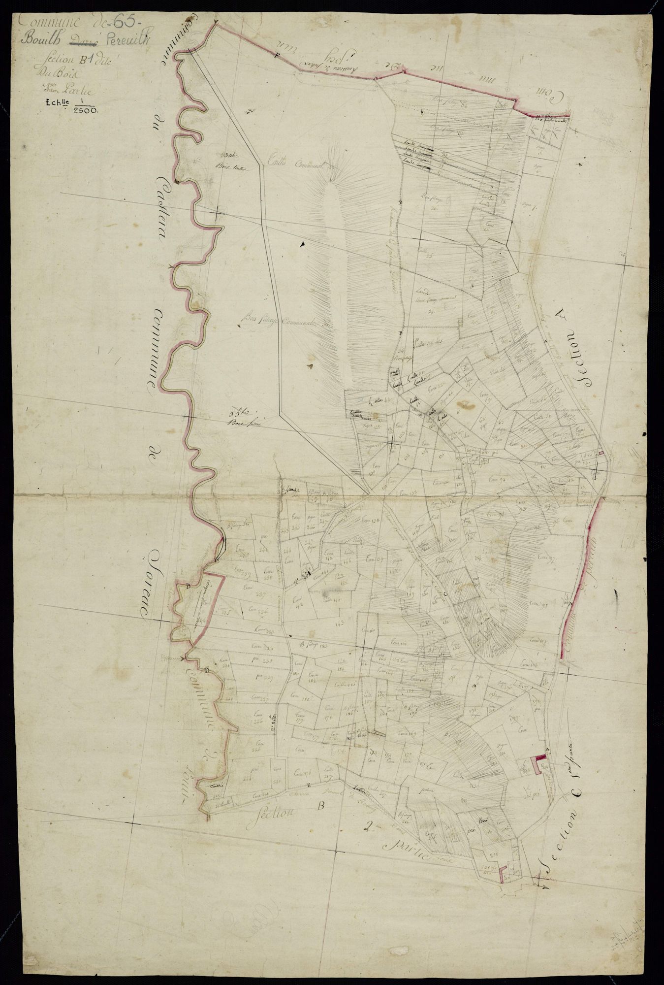 Bouilh-Péreuilh - Bouilh-Péreuilh.- Section B, 1re feuille
