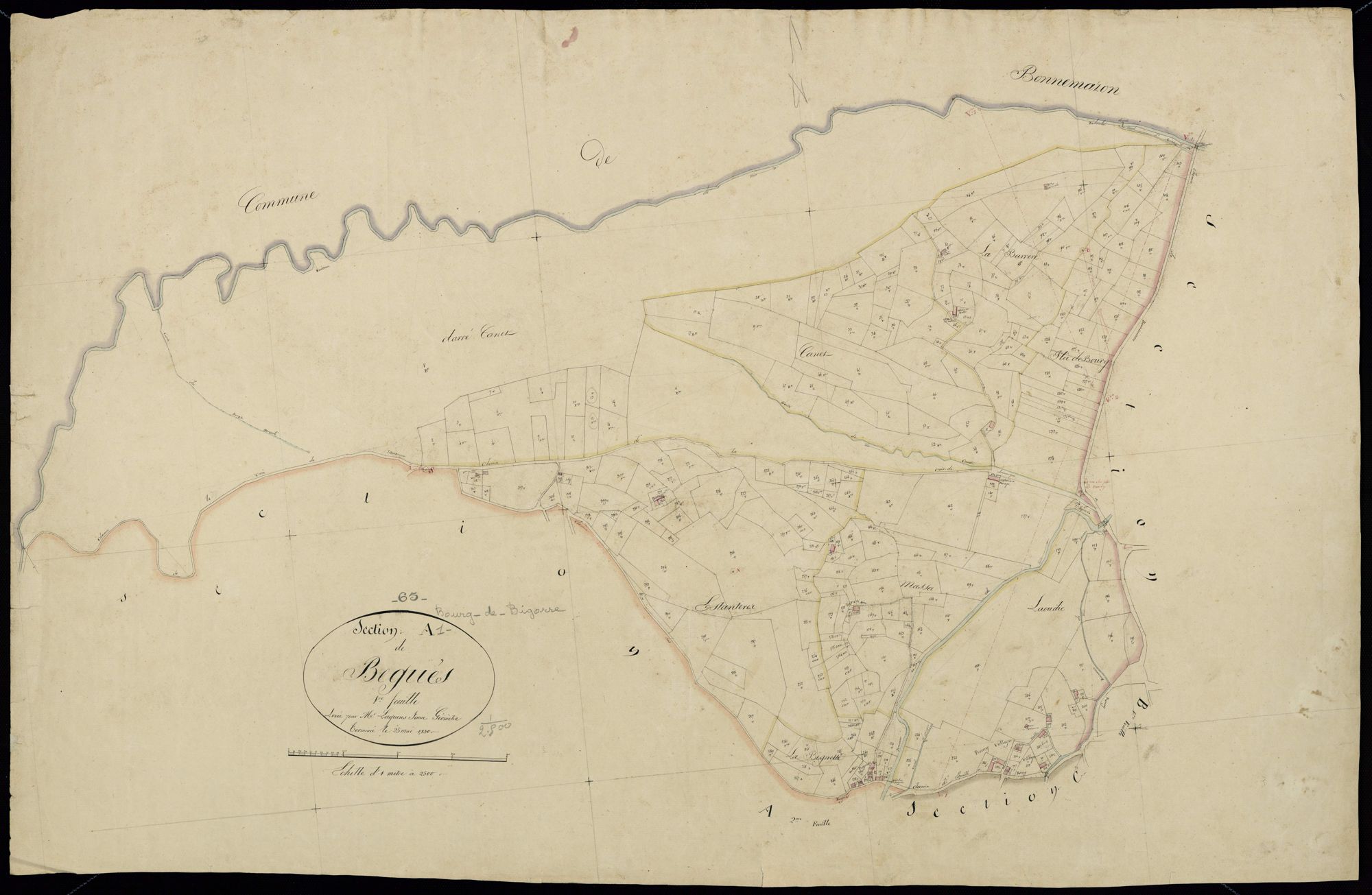 Bourg-de-Bigorre - Bourg-de-Bigorre.- Section A, 1re feuille