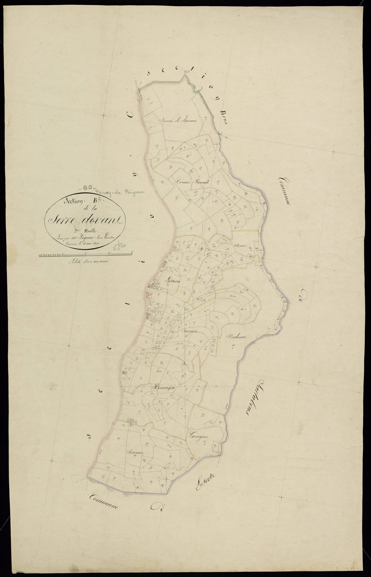 Bourg-de-Bigorre - Bourg-de-Bigorre.- Section B, 2e feuille