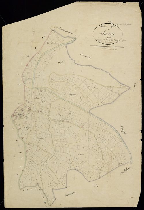 Bourg-de-Bigorre - Bourg-de-Bigorre.- Section B, 1re feuille