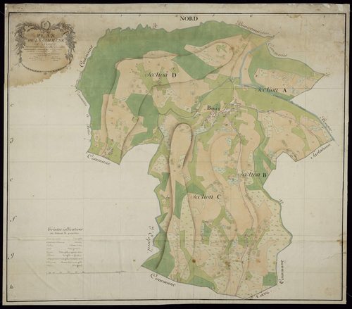 Bourg-de-Bigorre - Plan par masse de culture de Bourg-de-Bigorre