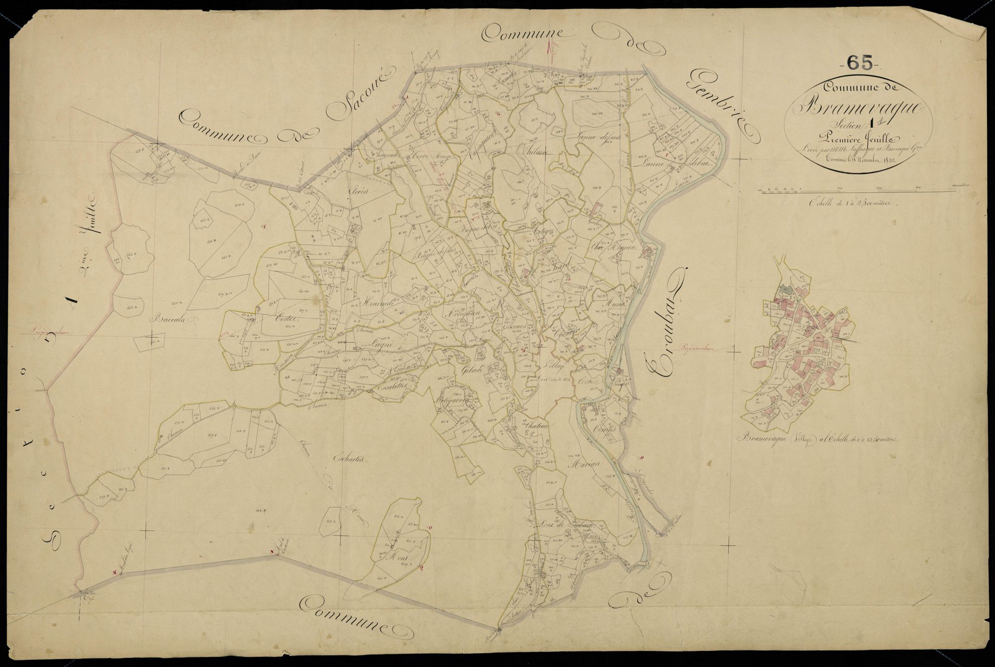 Bramevaque - Bramevaque.- Section A, 1re feuille