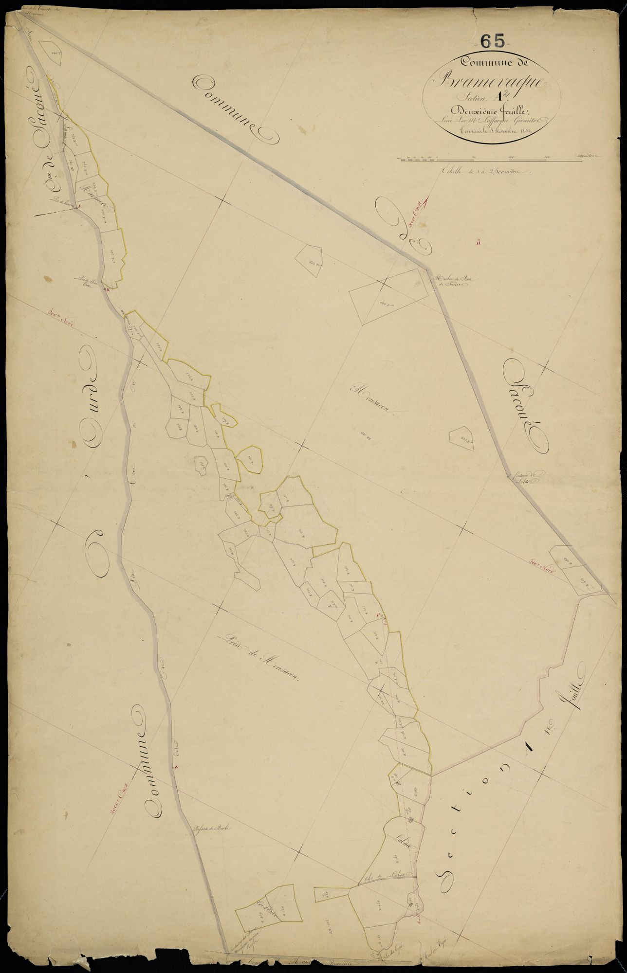 Bramevaque - Bramevaque.- Section A, 2e feuille
