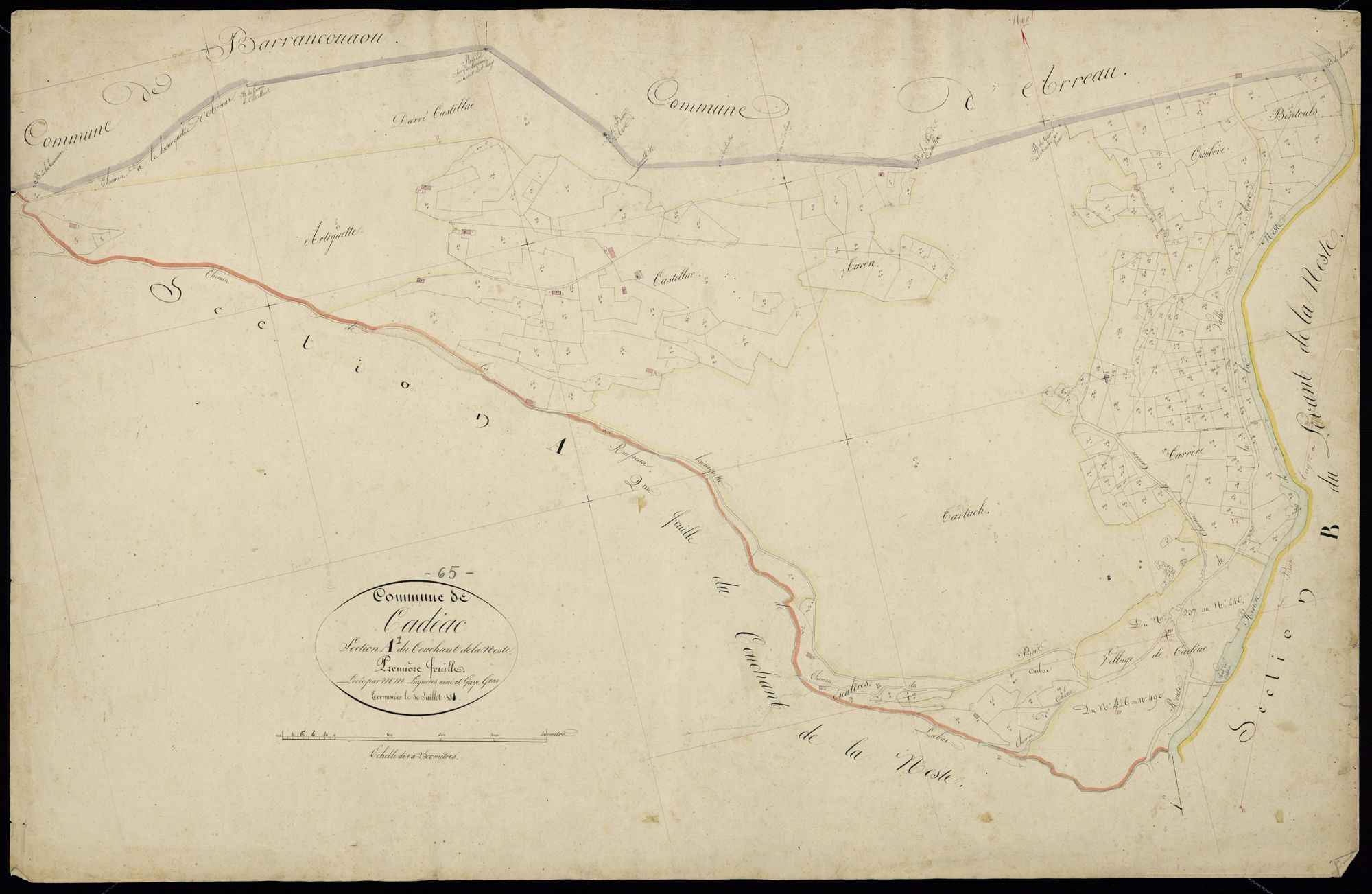 Cadéac - Cadéac.- Section A, 1ère feuille