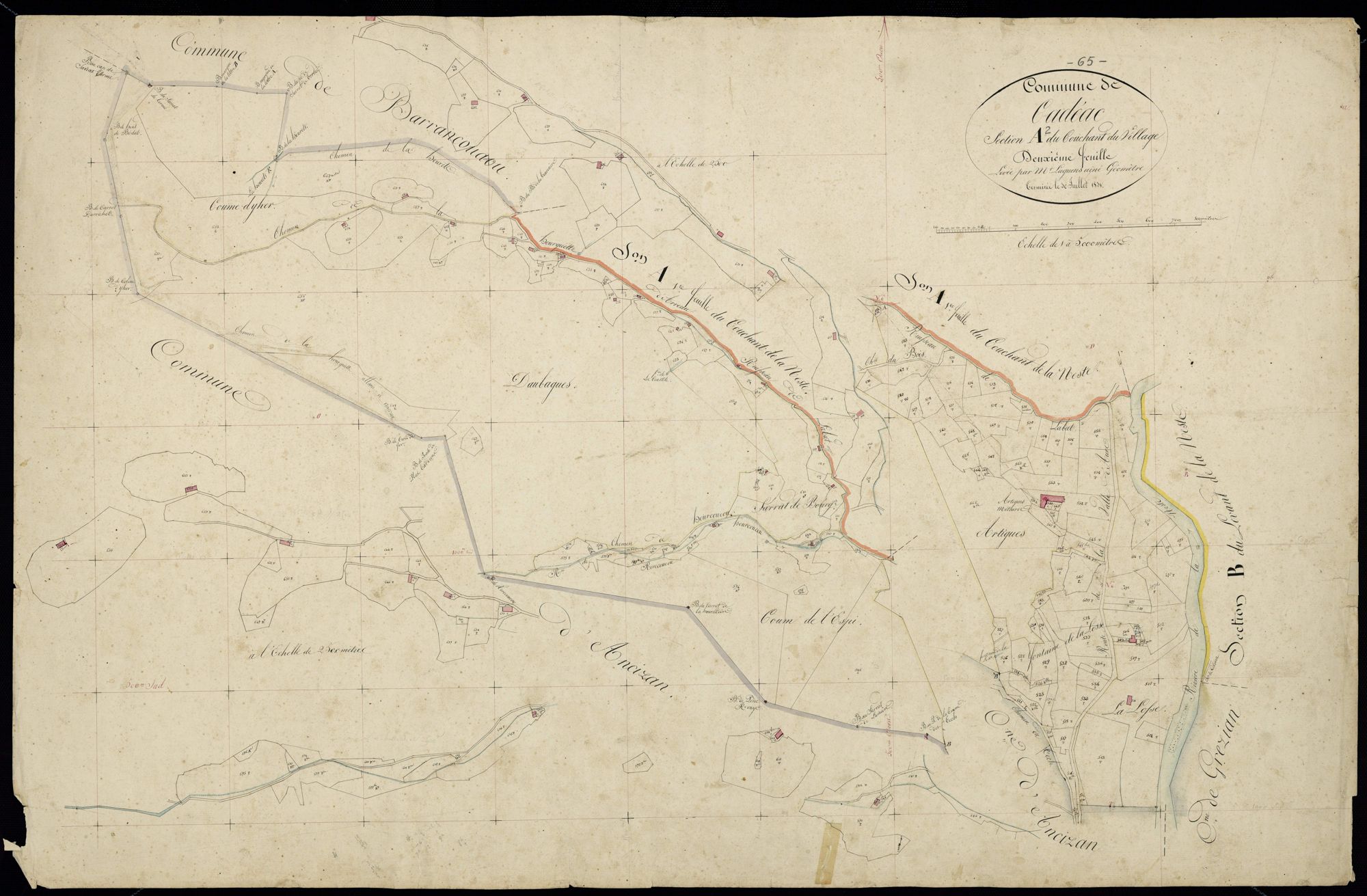 Cadéac - Cadéac.- Section A, 2e feuille