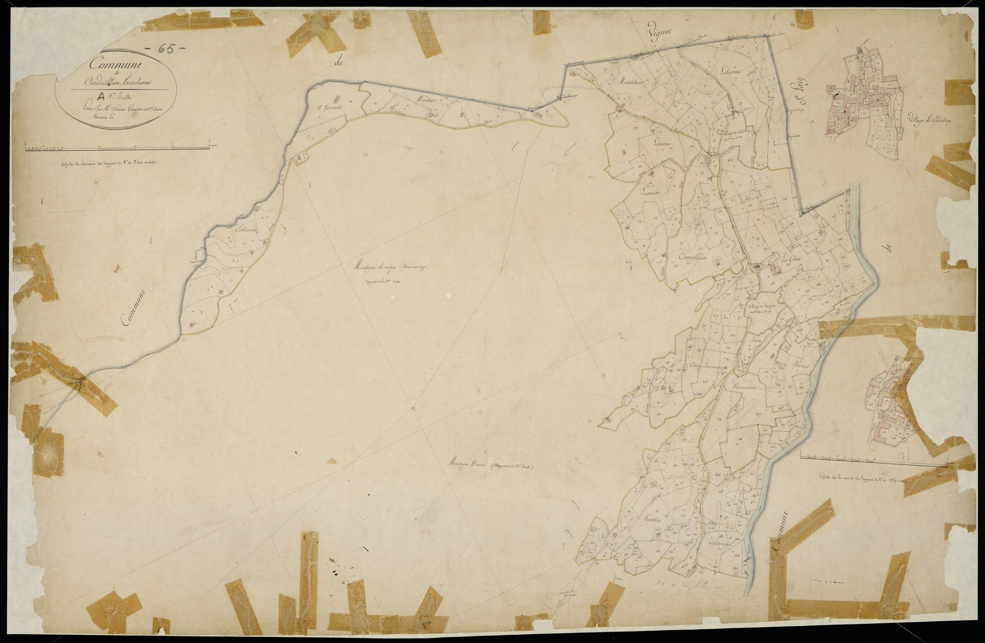 Cadeilhan-Trachère - Cadeilhan-Trachère.- Section A, 1re feuille