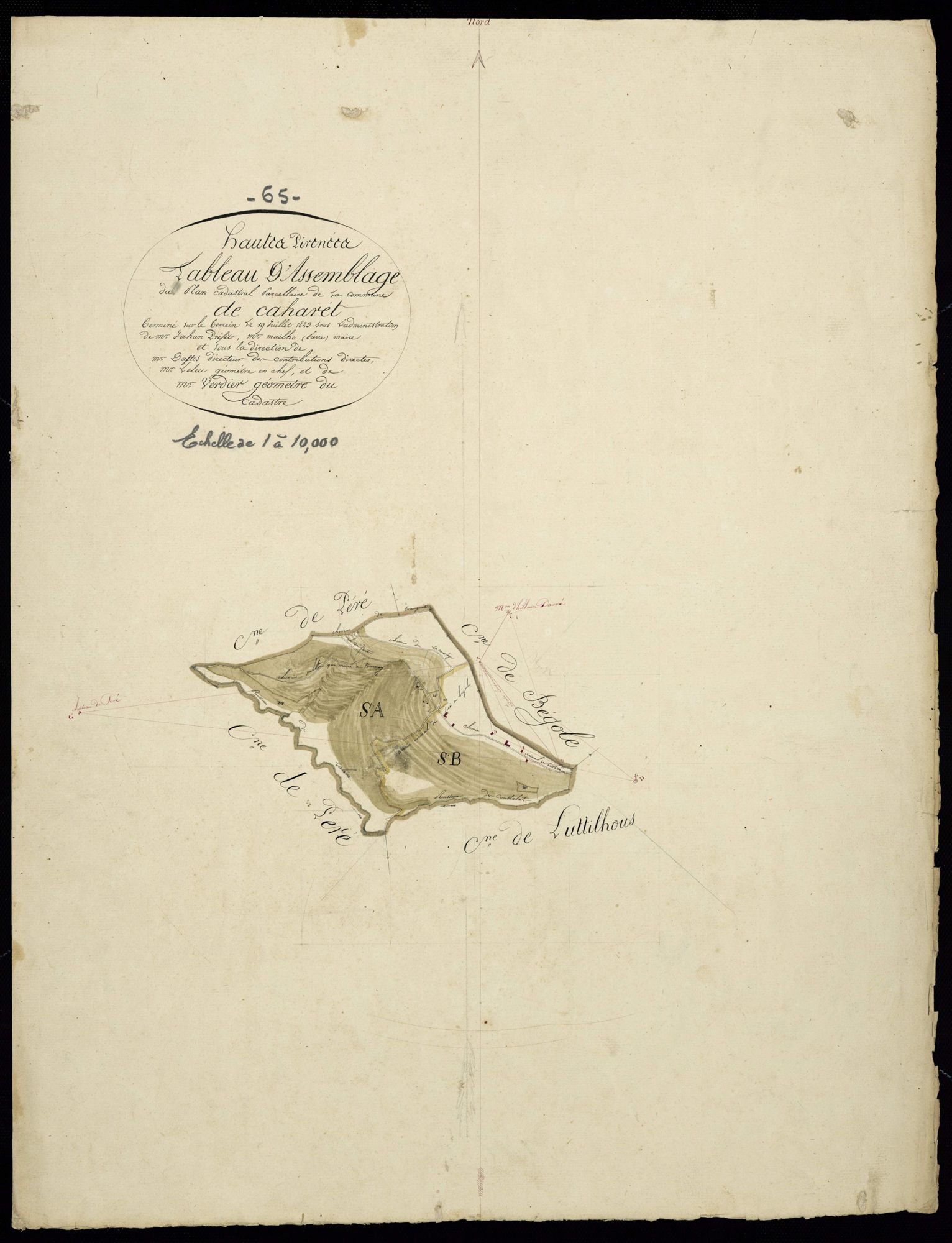 Caharet - Caharet.- Tableau d'assemblage