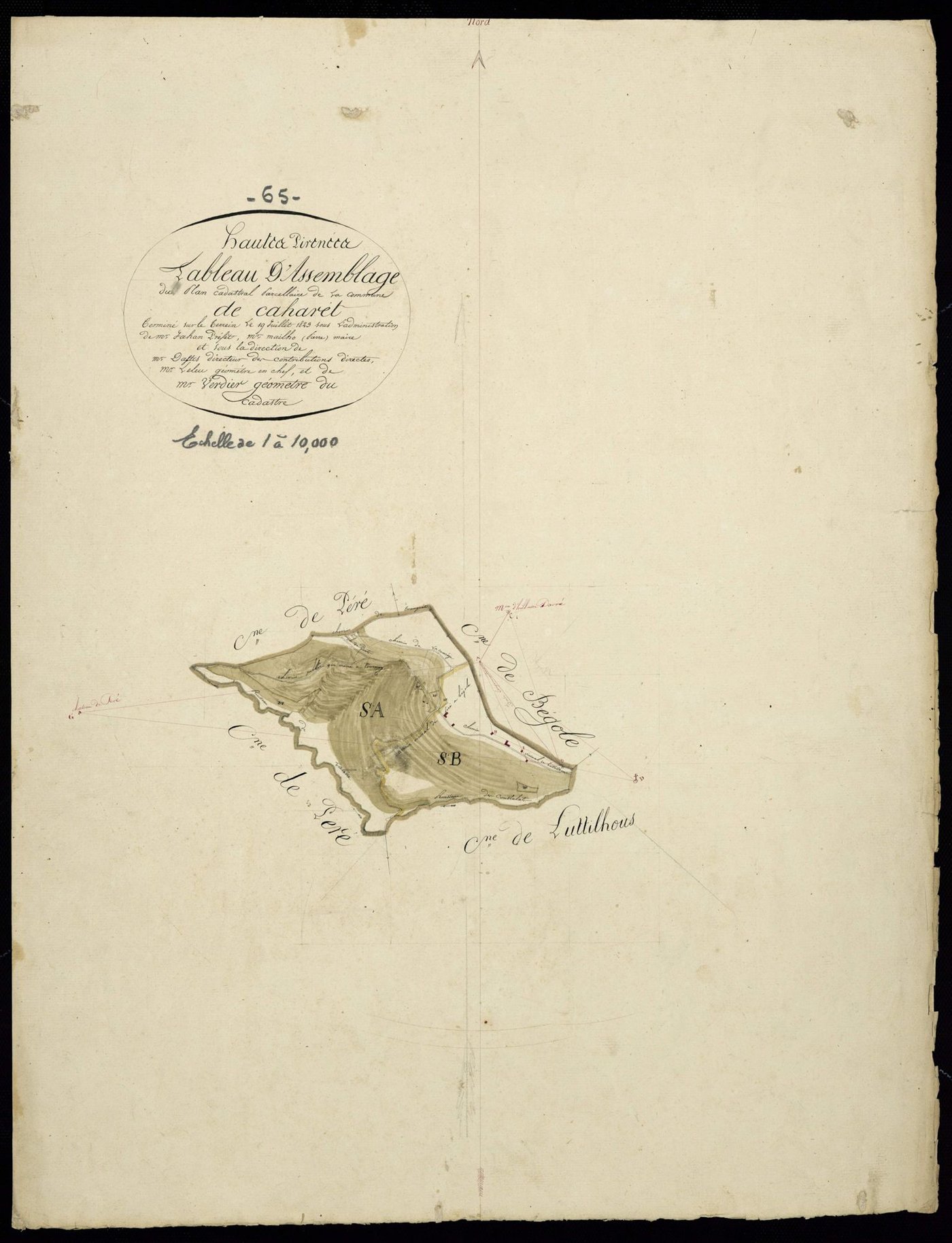Caharet - Caharet.- Tableau d'assemblage