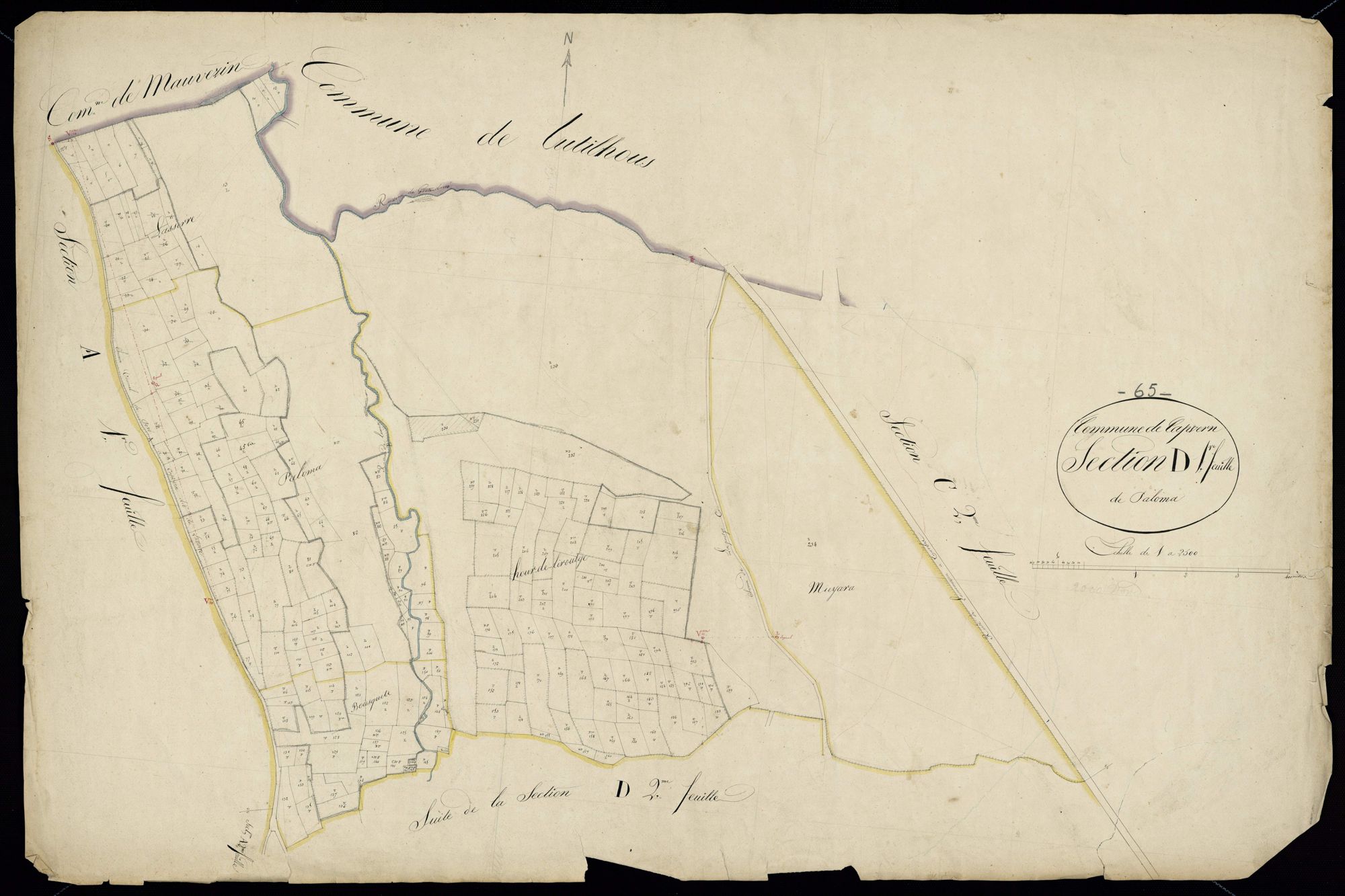 Capvern - Capvern.- Section D, 1re feuille