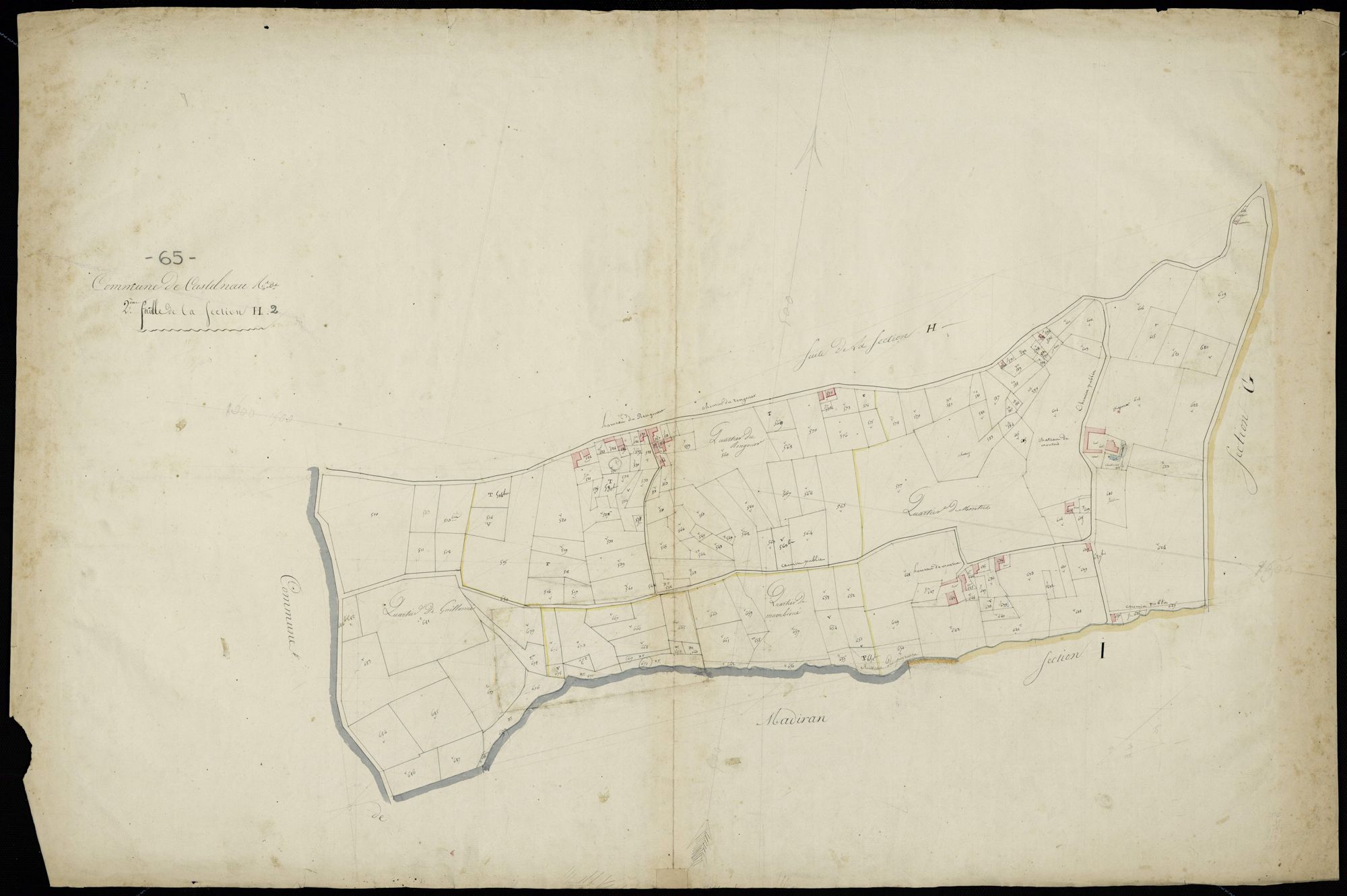 Castelnau-Rivière-Basse - Castelnau-Rivière-Basse.- Section H, 2e feuille
