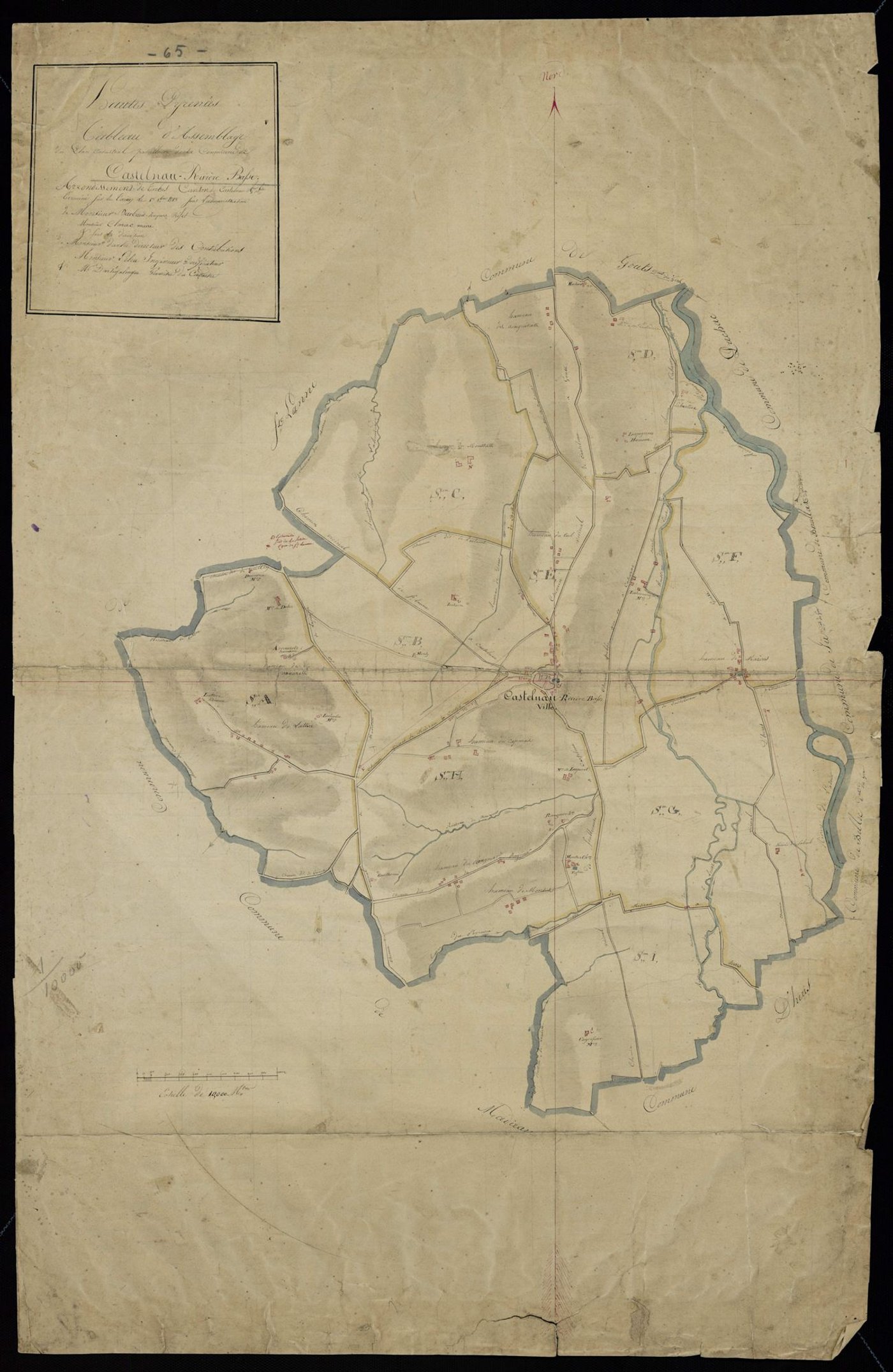 Castelnau-Rivière-Basse - Castelnau-Rivière-Basse.- Tableau d'assemblage