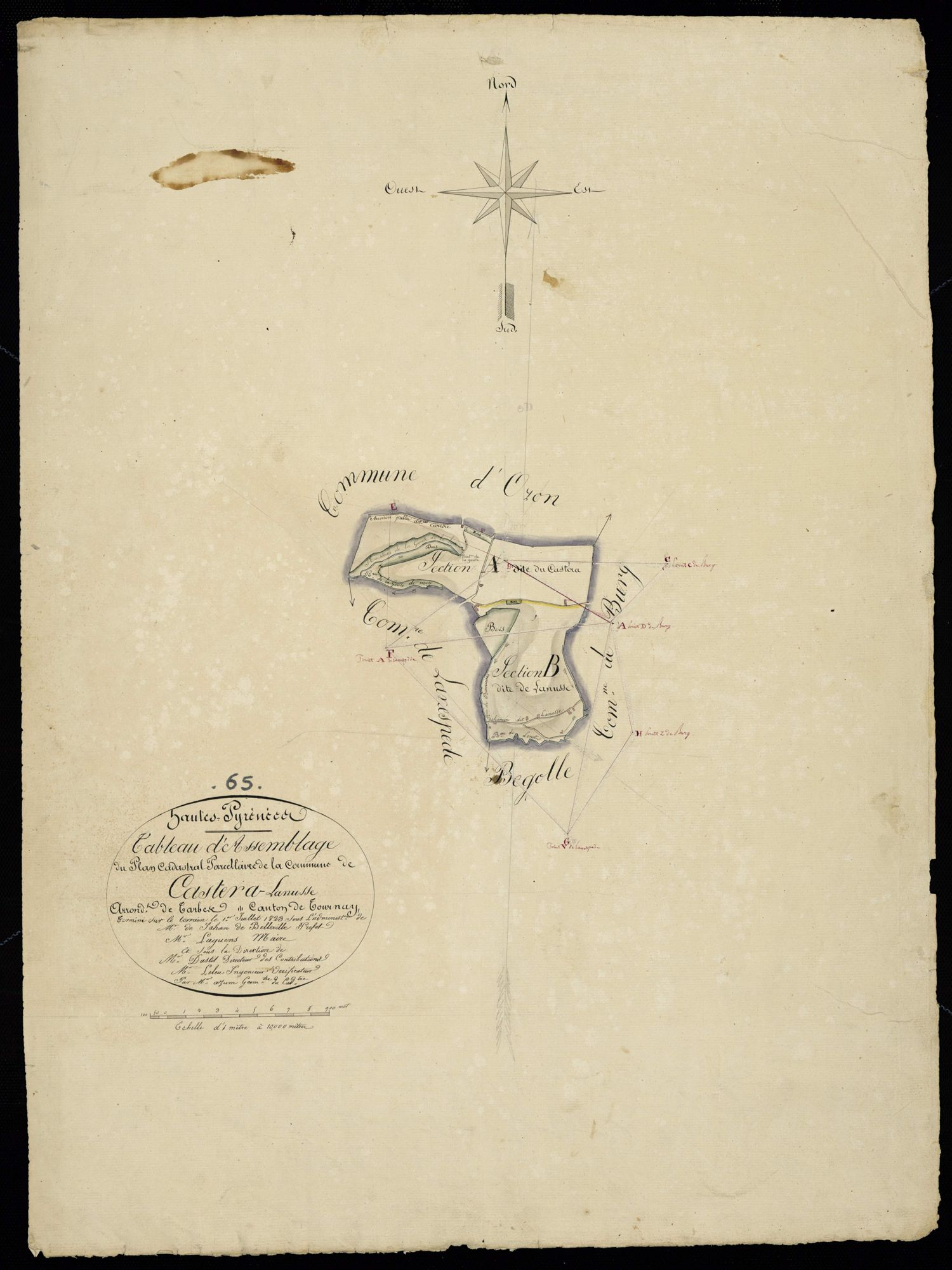 Castéra-Lanusse - Castéra-Lanusse.- Tableau d'assemblage