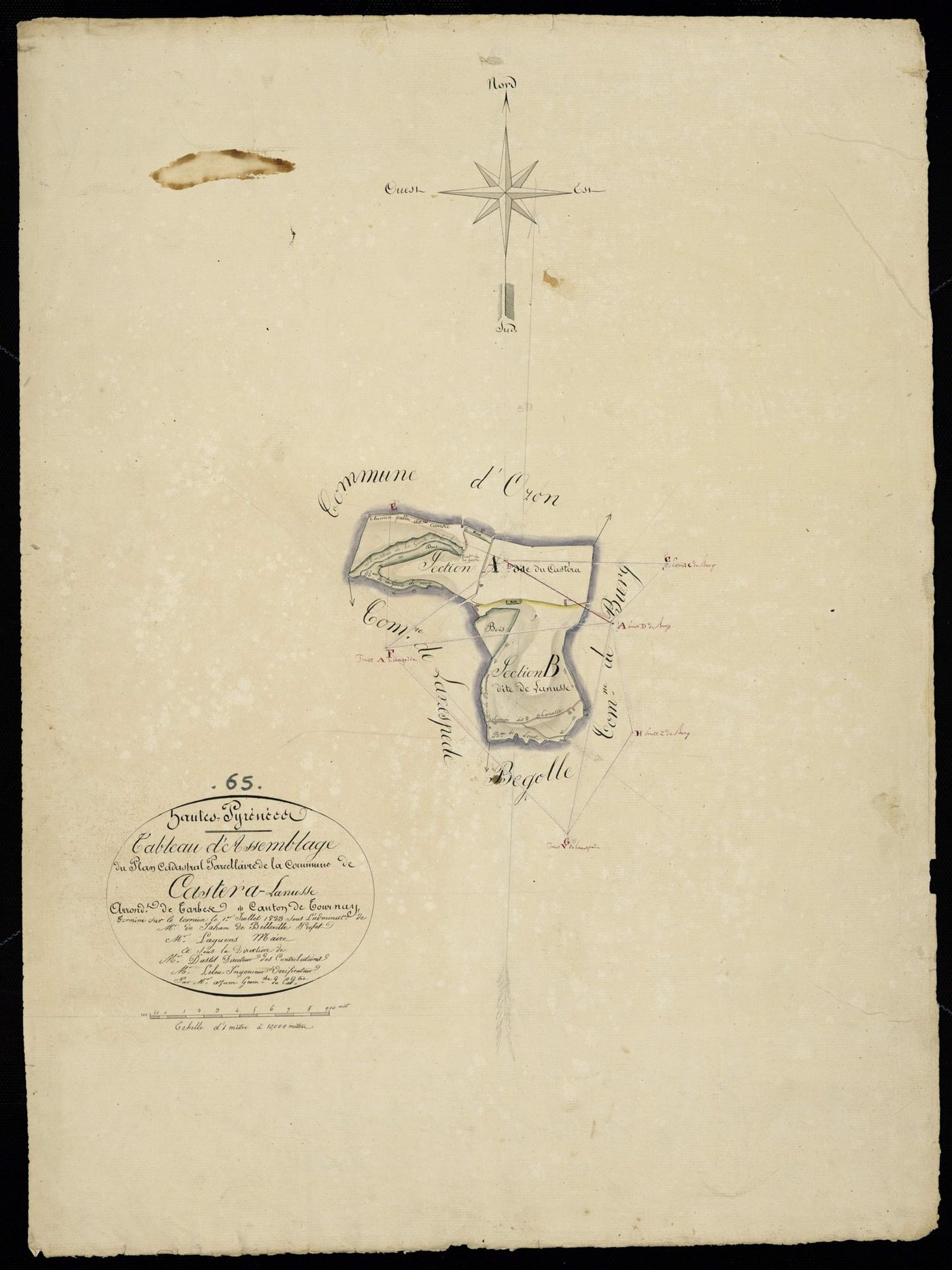 Castéra-Lanusse - Castéra-Lanusse.- Tableau d'assemblage