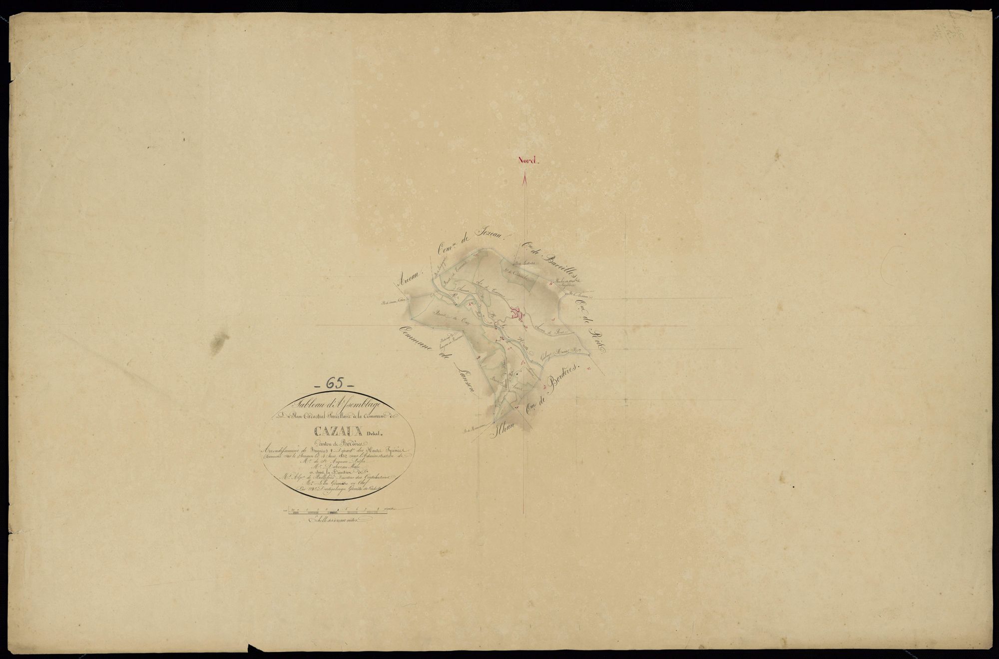 Cazaux-Debat - Cazaux-Debat.- Tableau d'assemblage