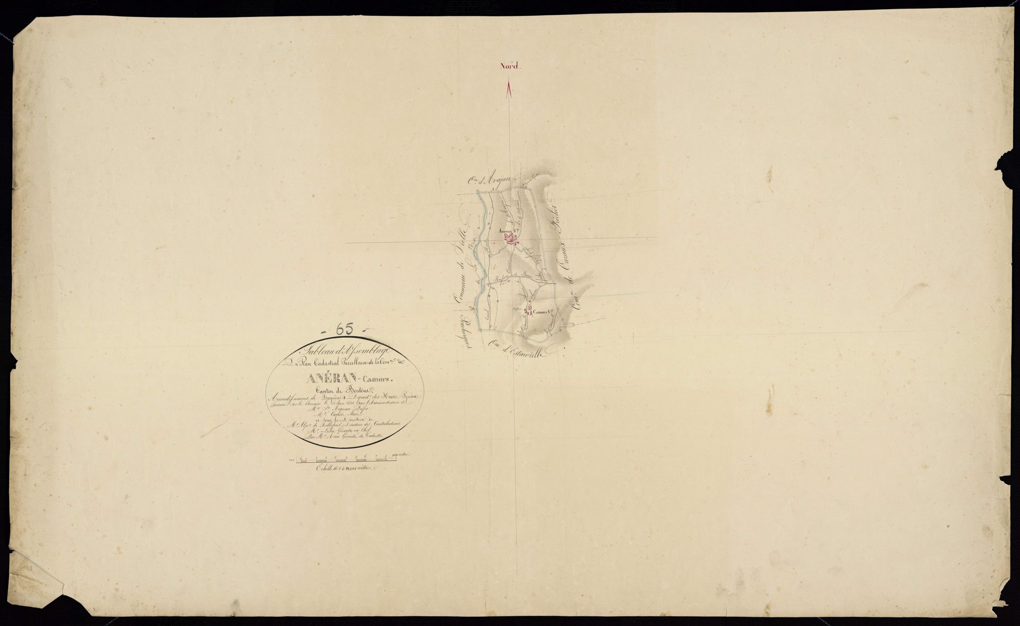 Cazaux-Fréchet-Anéran-Camors - Anéran-Camors.- Tableau d'assemblage