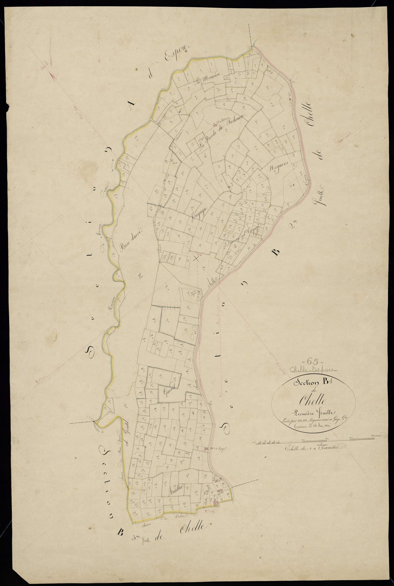 Chelle-Spou - Chelle-Spou.- Section B, 1re feuille
