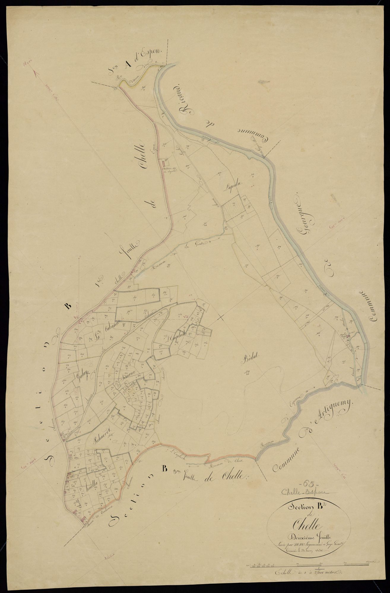 Chelle-Spou - Chelle-Spou.- Section B, 2e feuille