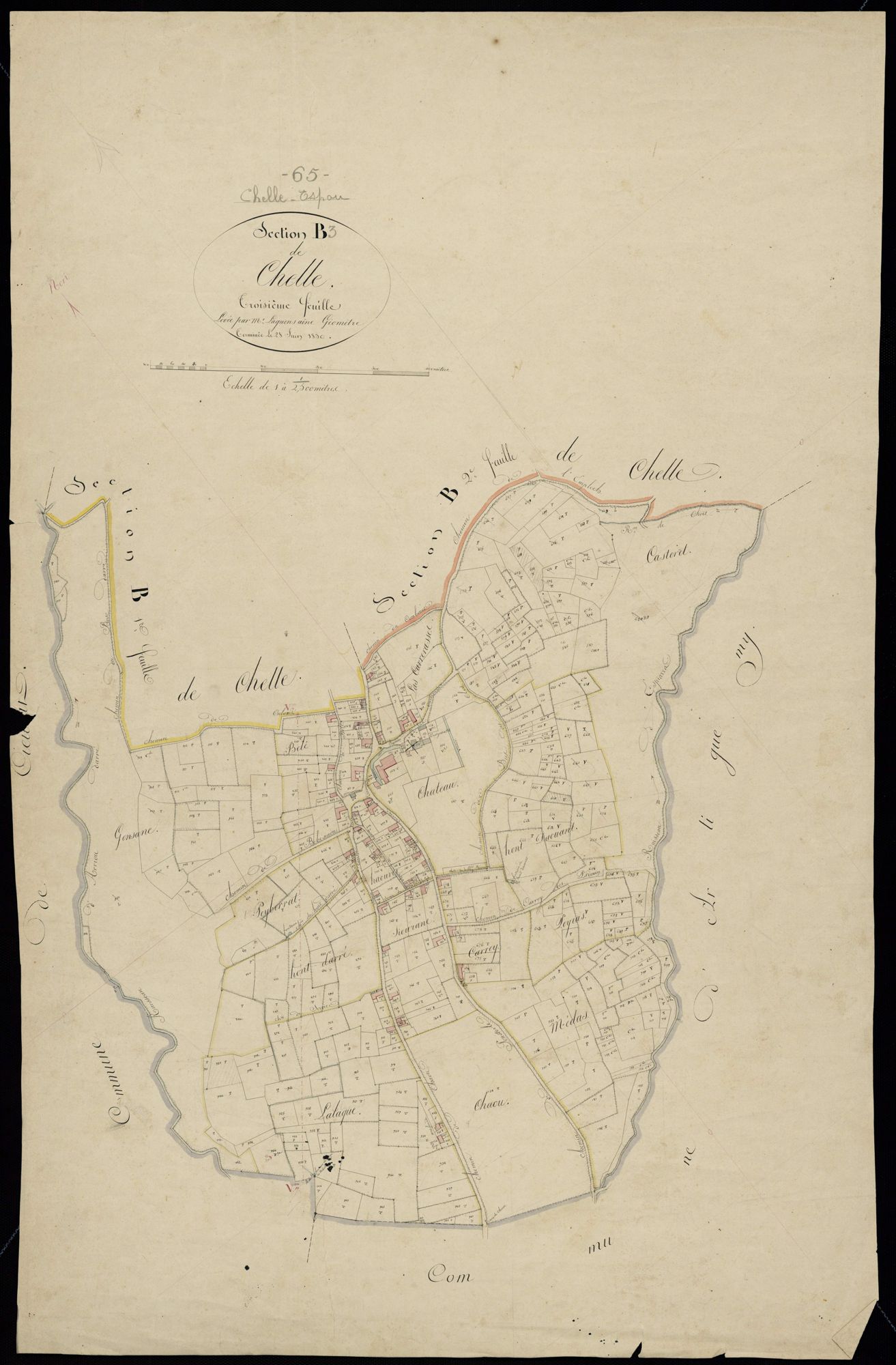 Chelle-Spou - Chelle-Spou.- Section B, 3e feuille