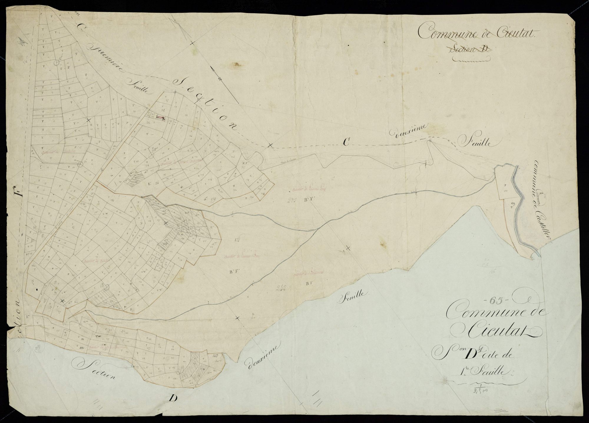 Cieutat - Cieutat.- Section D, 1re feuille