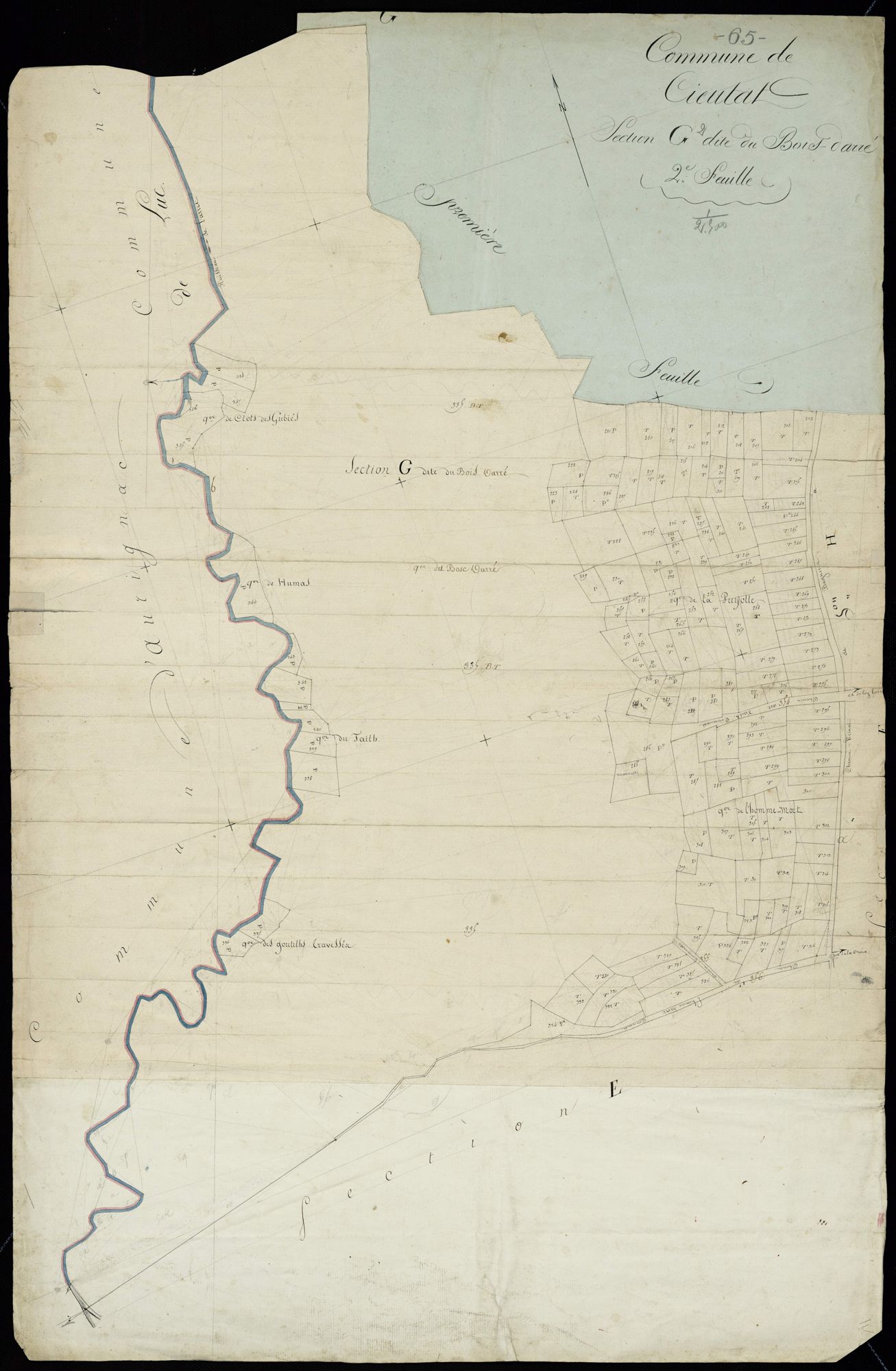 Cieutat - Cieutat.- Section G, 2e feuille