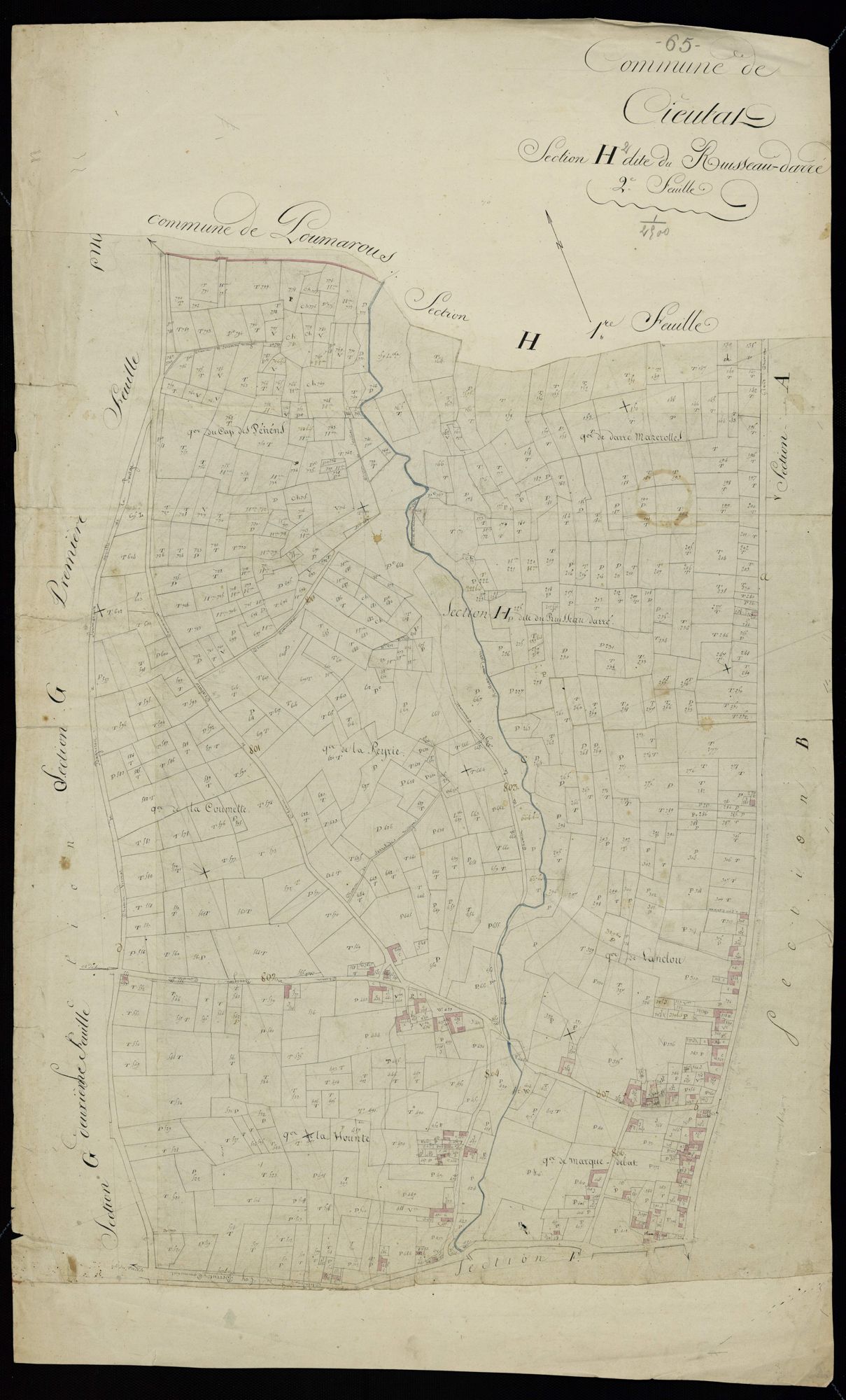 Cieutat - Cieutat.- Section H, 2e feuille