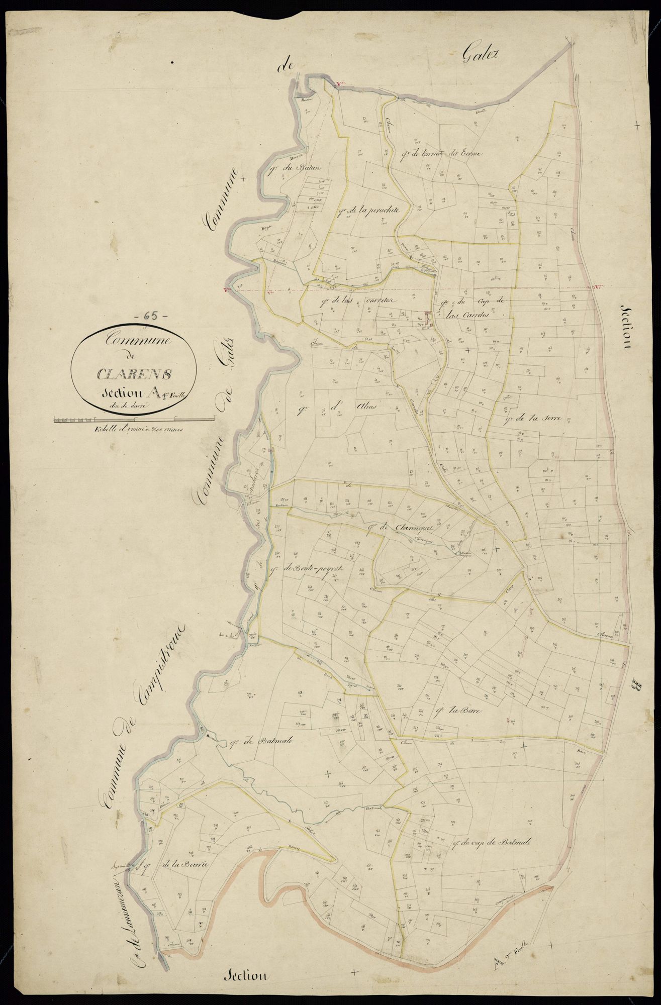 Clarens - Clarens.- Section A, 1re feuille