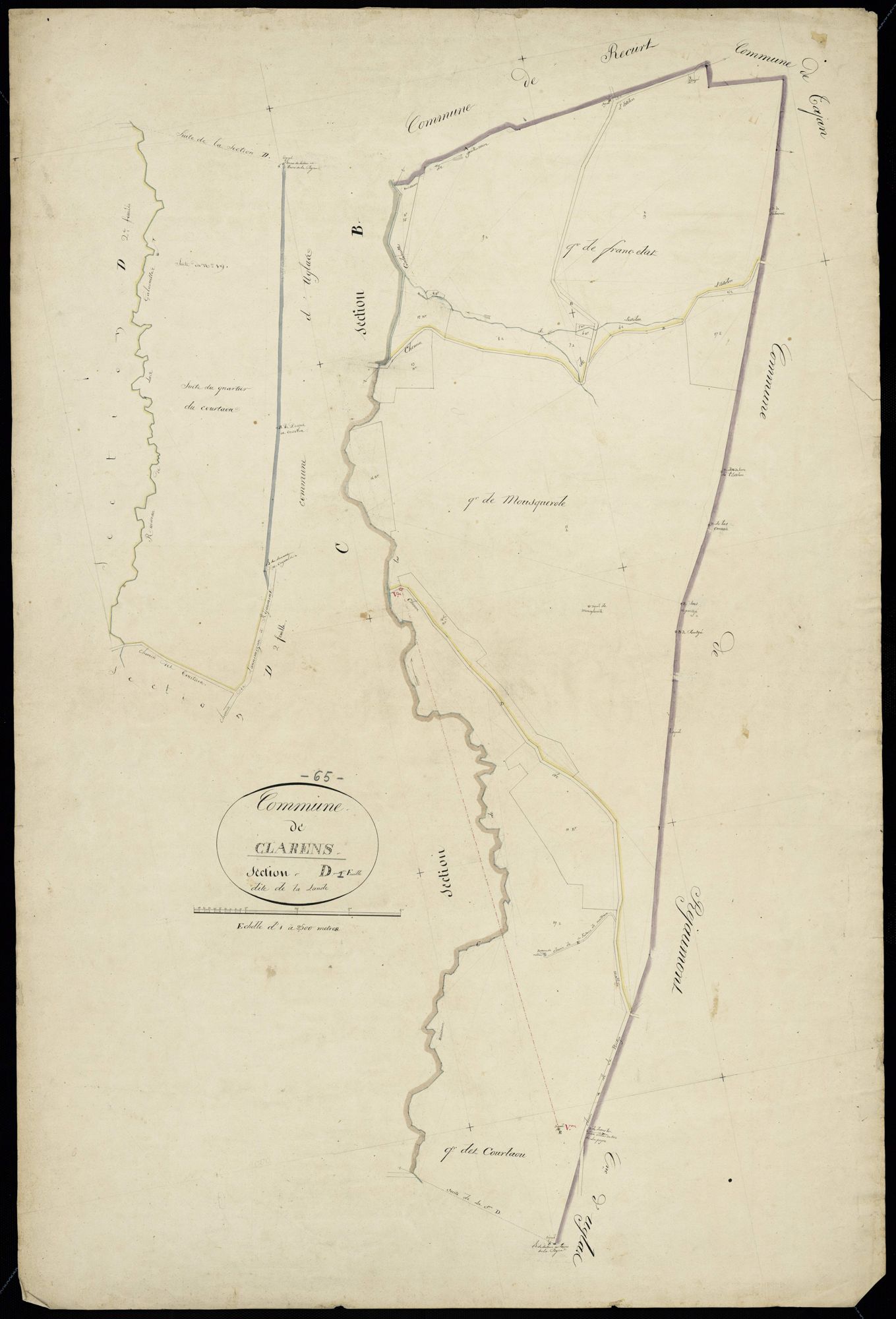 Clarens - Clarens.- Section D, 1re feuille