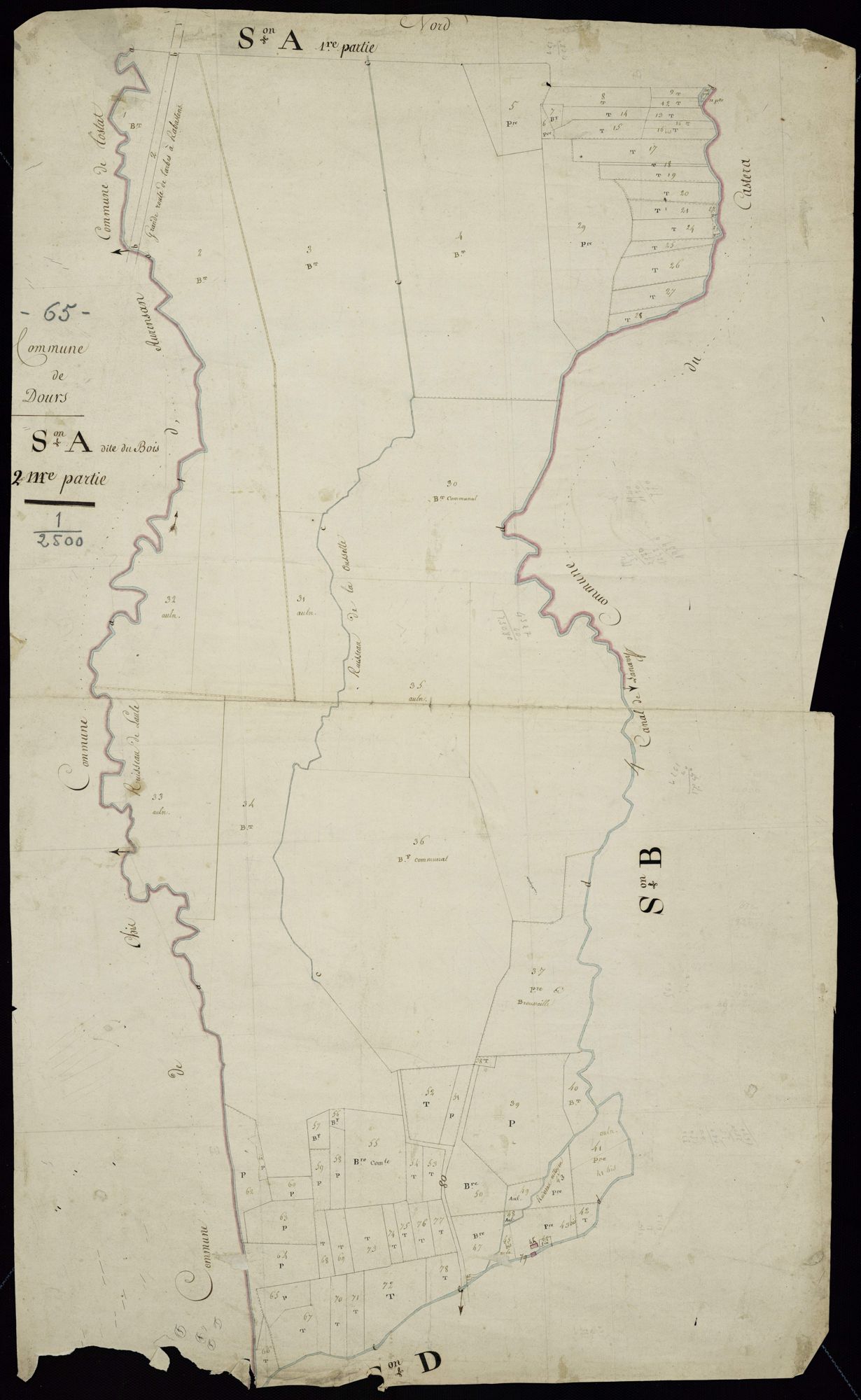 Dours - Dours.- Section A, 1re feuille