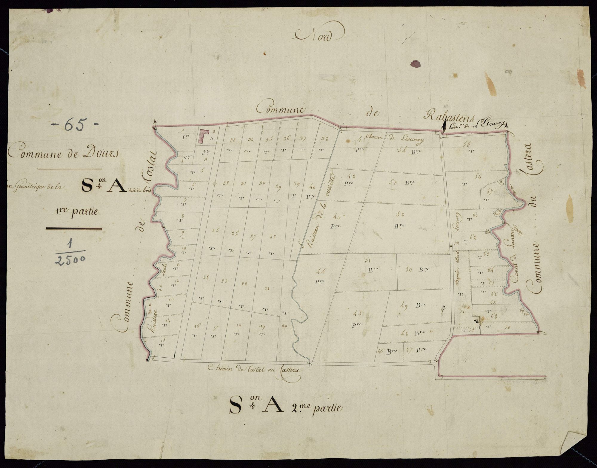 Dours - Dours.- Section A, 2e feuille