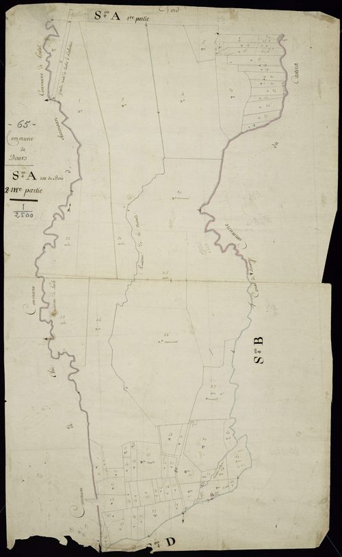 Dours - Dours.- Section A, 1re feuille