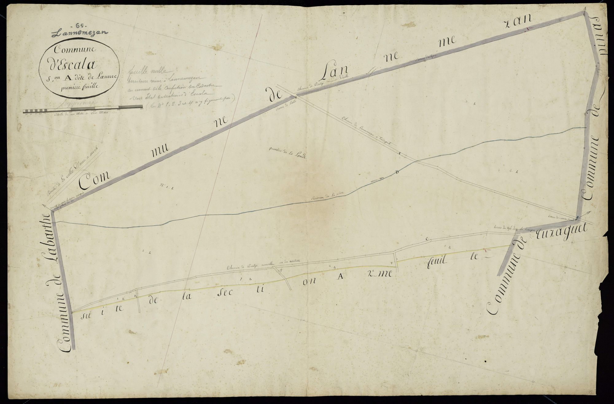 Escala - Escala.- Section A, 1ère feuille (feuille nulle)