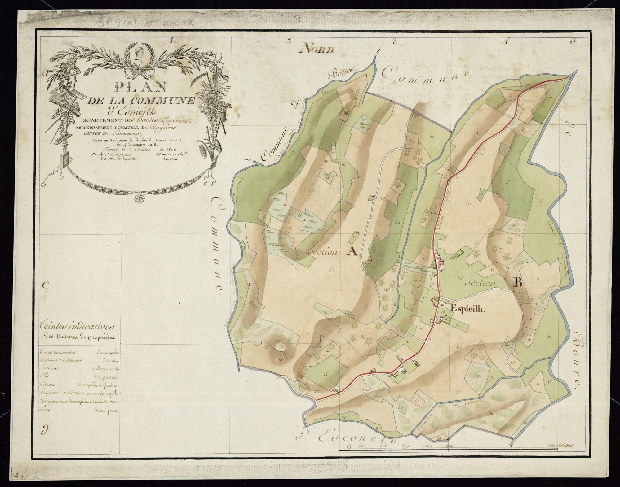 Espieilh - Plan par masse de culture d'Espieilh