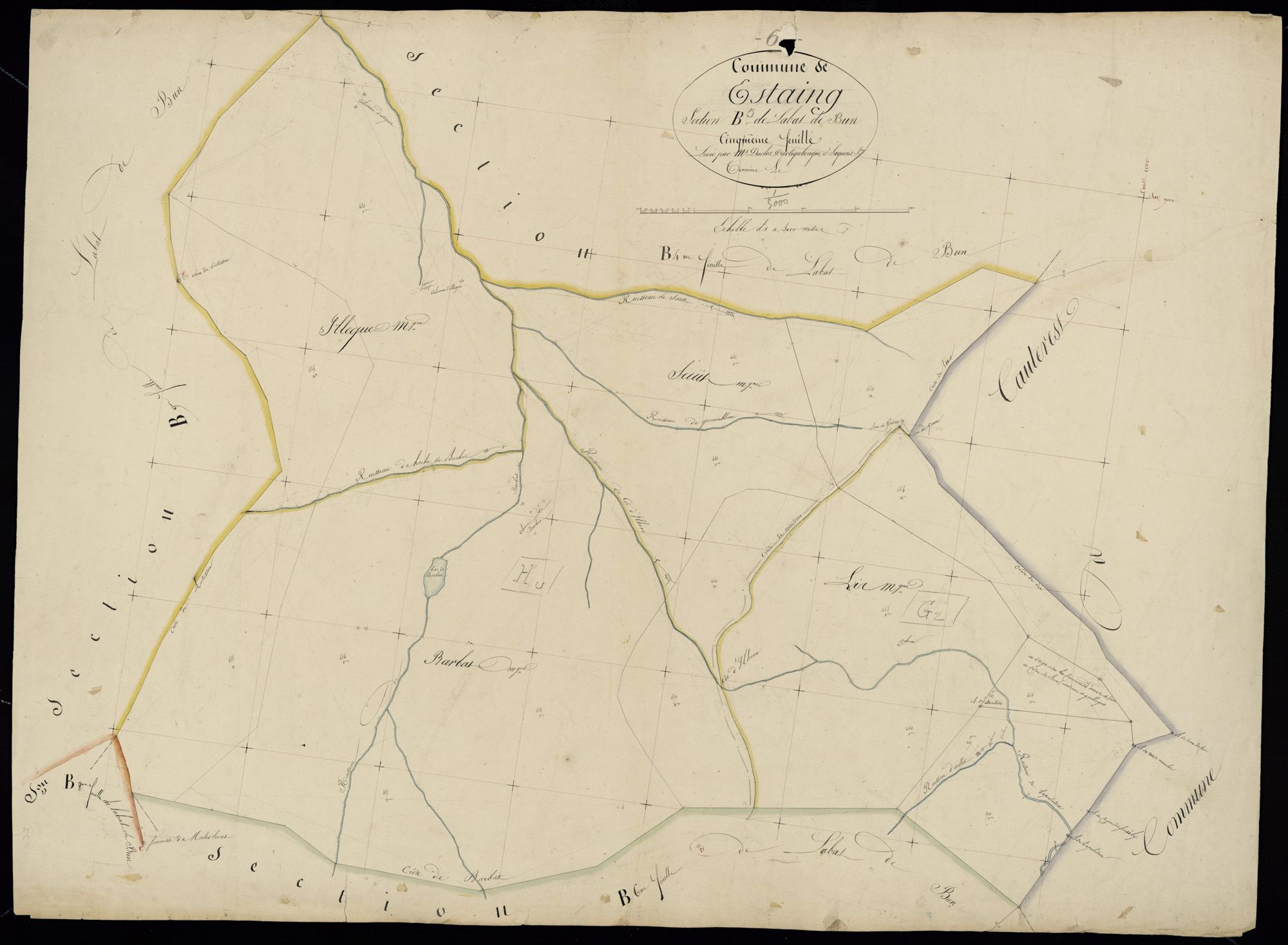Estaing - Estaing.- Section B, 5e feuille