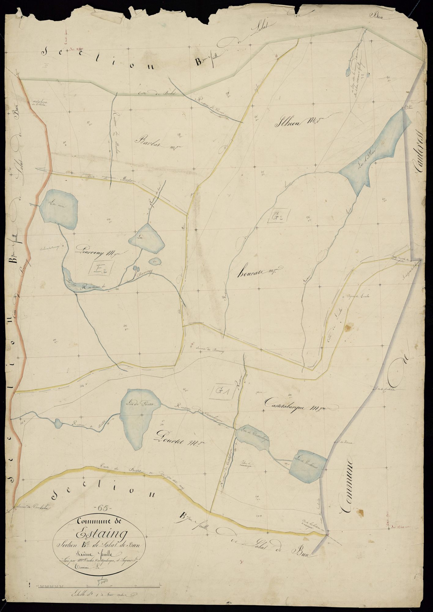 Estaing - Estaing.- Section B, 6e feuille