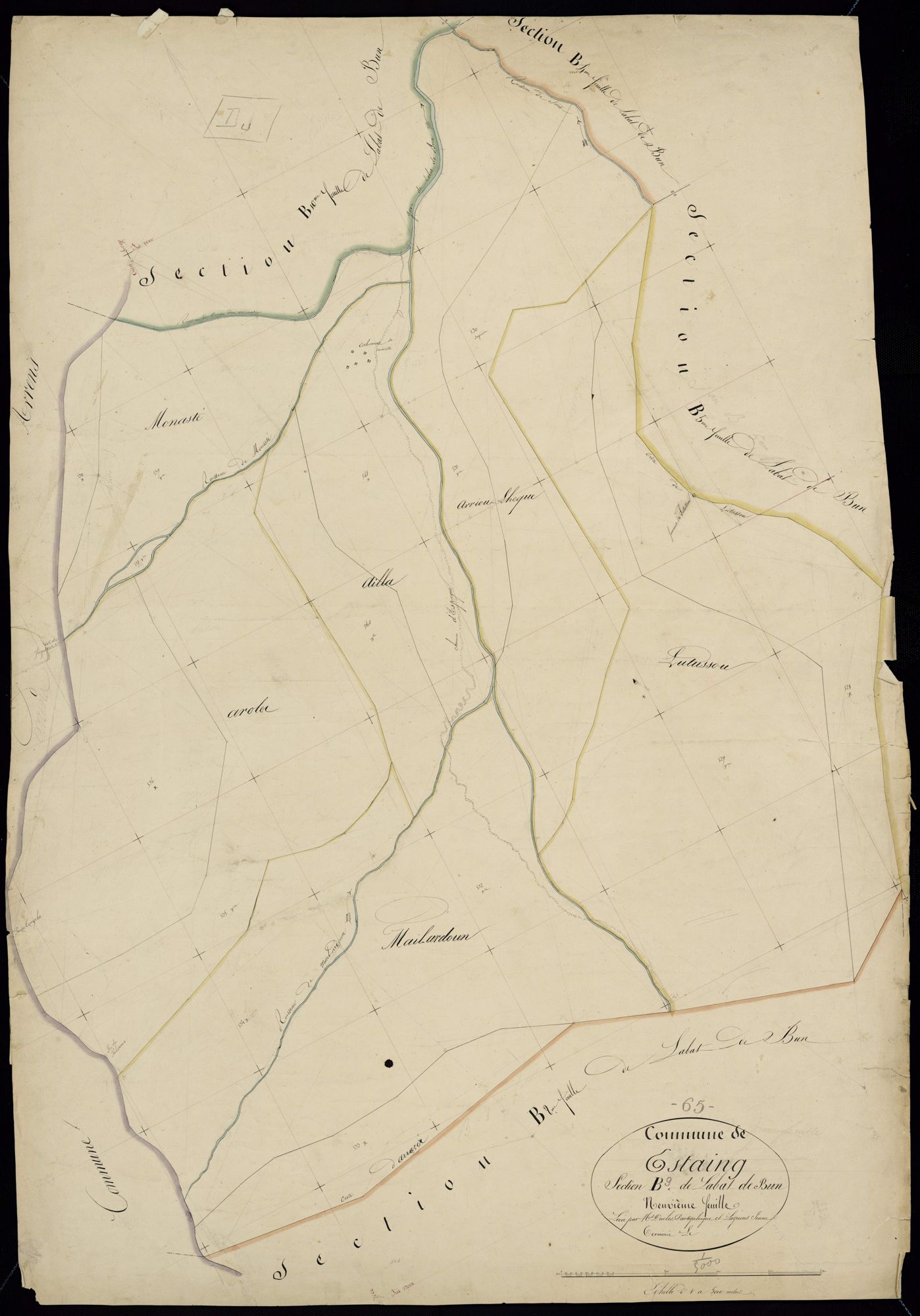 Estaing - Estaing.- Section B, 9e feuille
