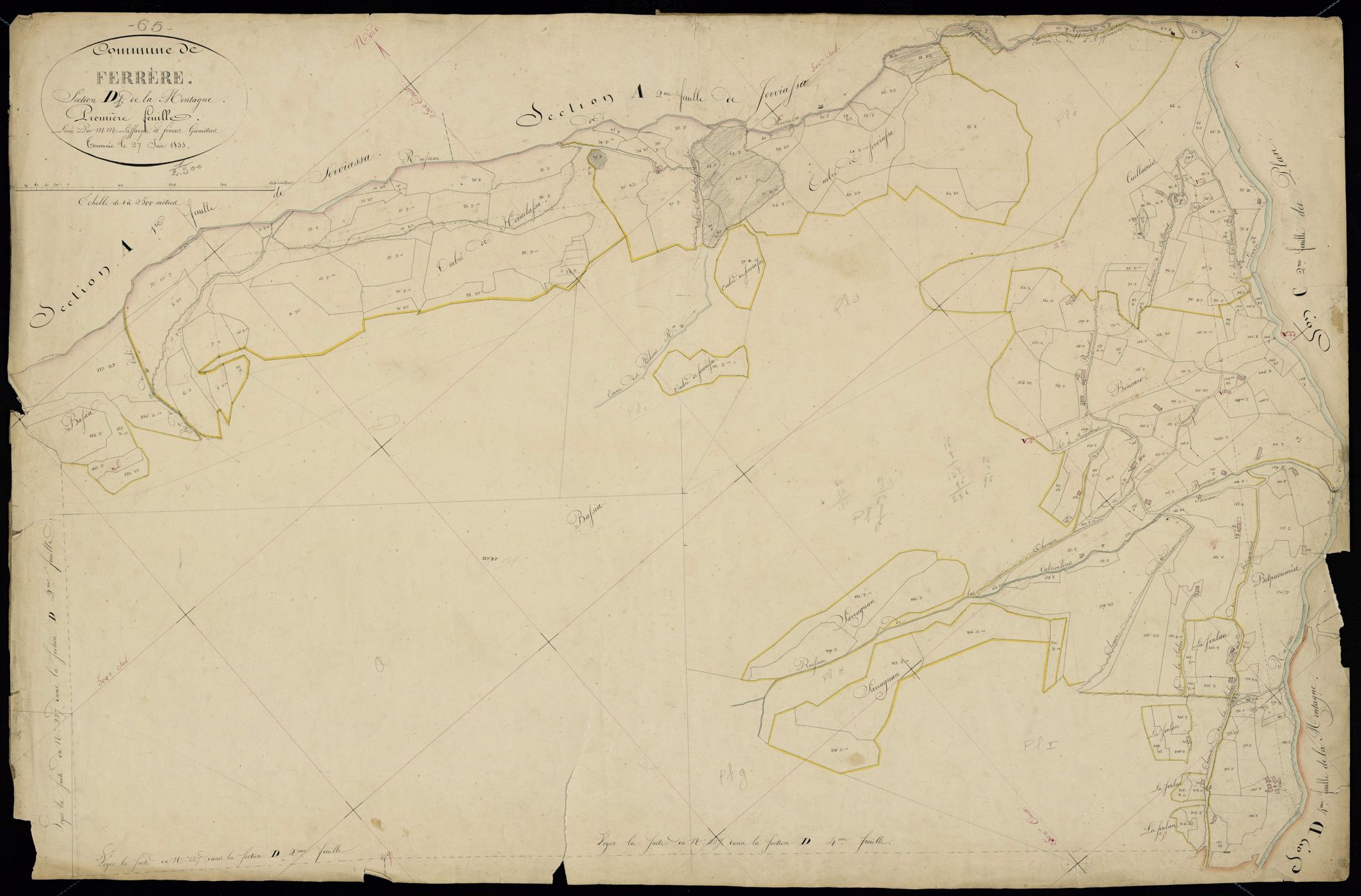Ferrère - Ferrère.- Section D, 1re feuille