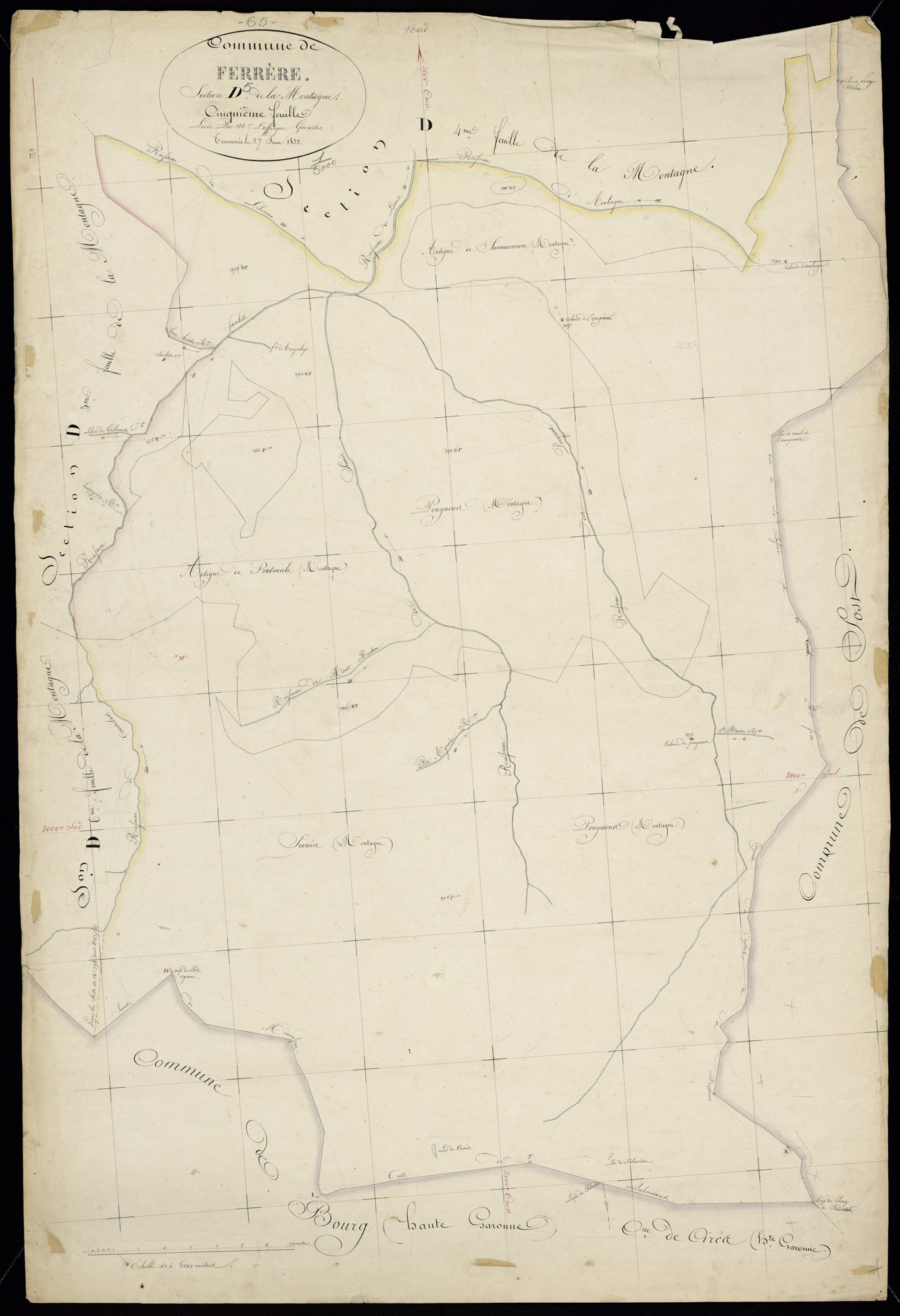 Ferrère - Ferrère.- Section D, 5e feuille