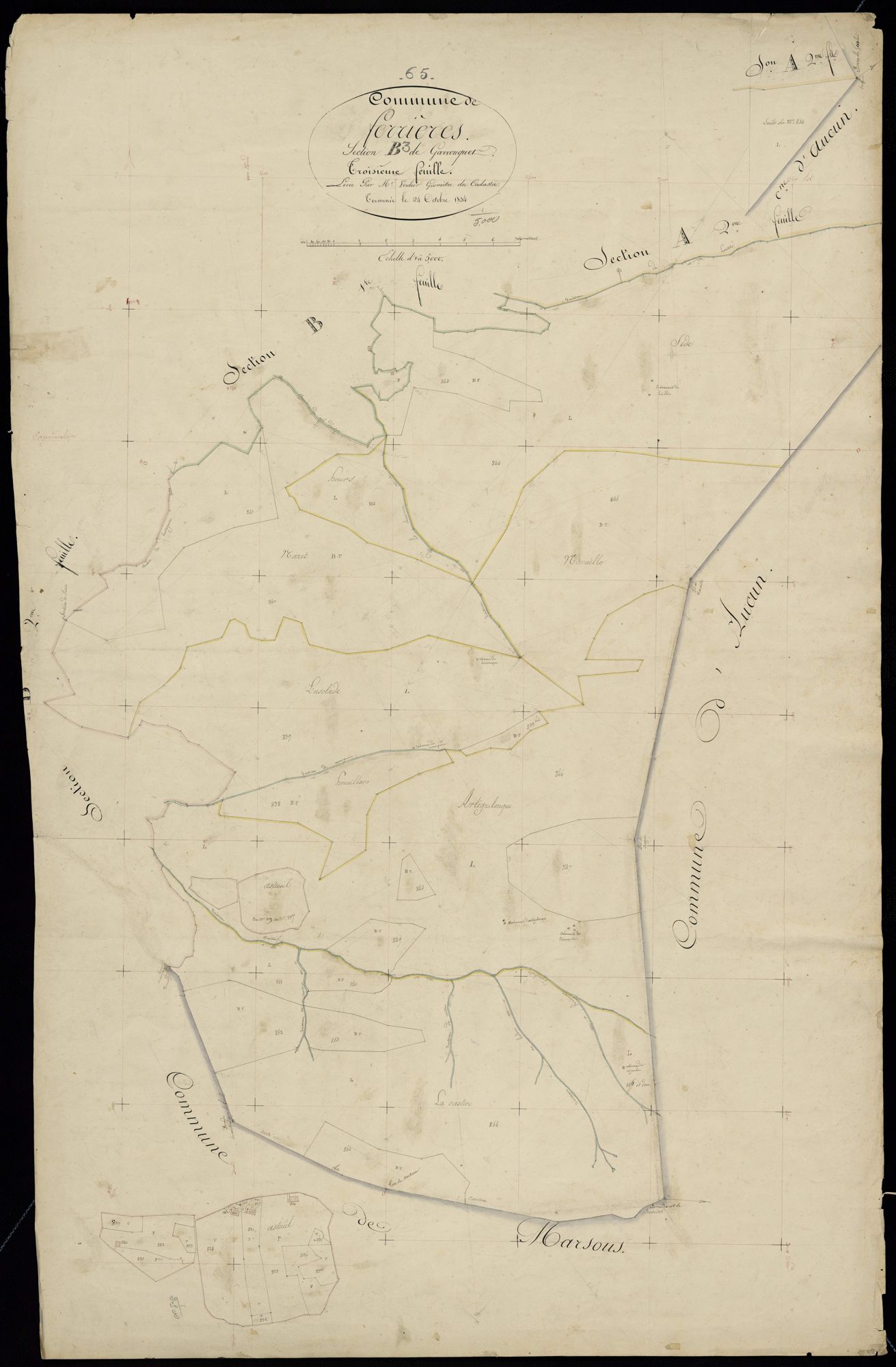 Ferrières - Ferrières.- Section B, 3e feuille